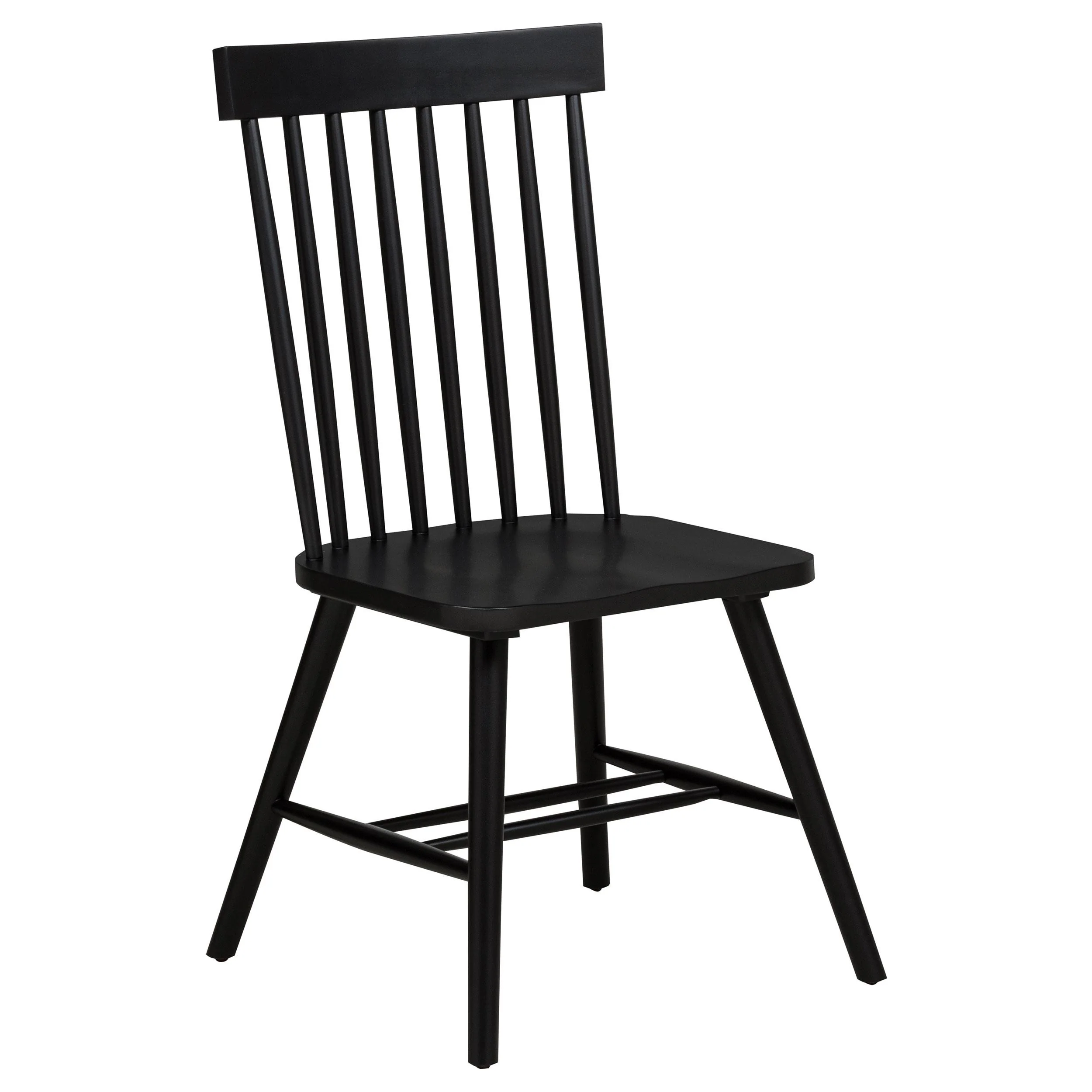 Andrews Windsor Spindle Back Dining Side Chair Black - Image 3