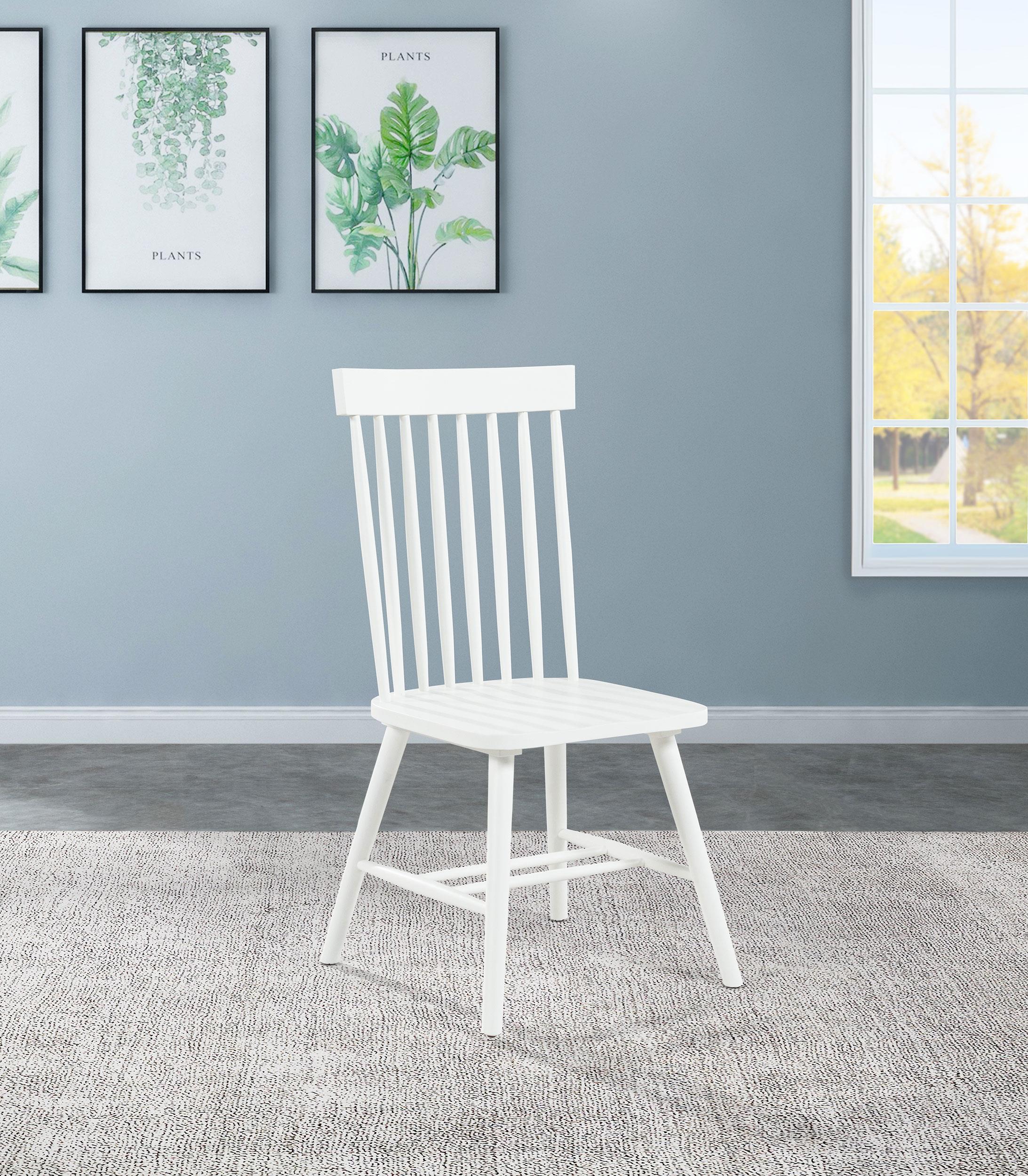 Andrews Windsor Spindle Back Dining Side Chair White - Image 2