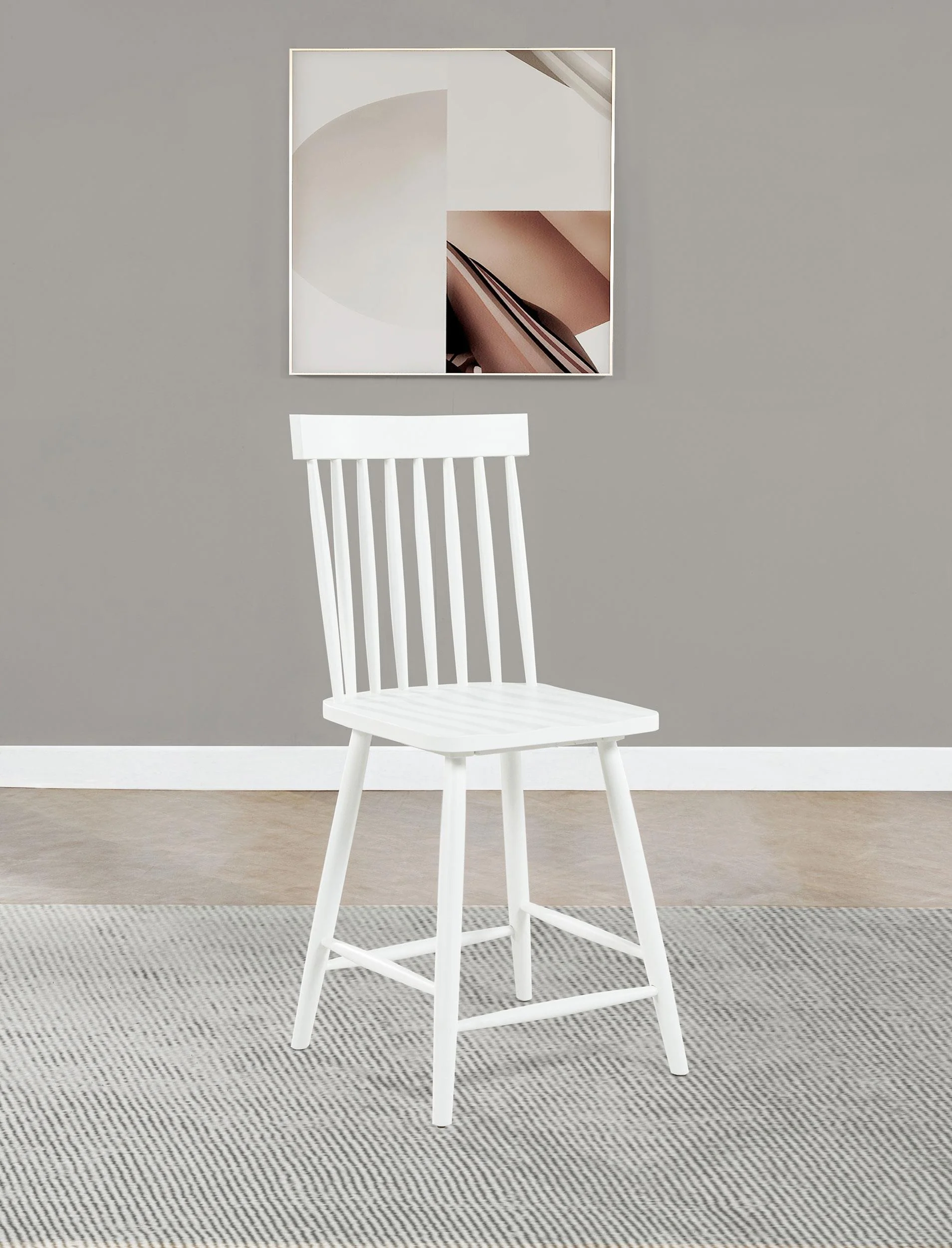 Andrews Windsor Counter Height Dining Side Chair White - Image 2