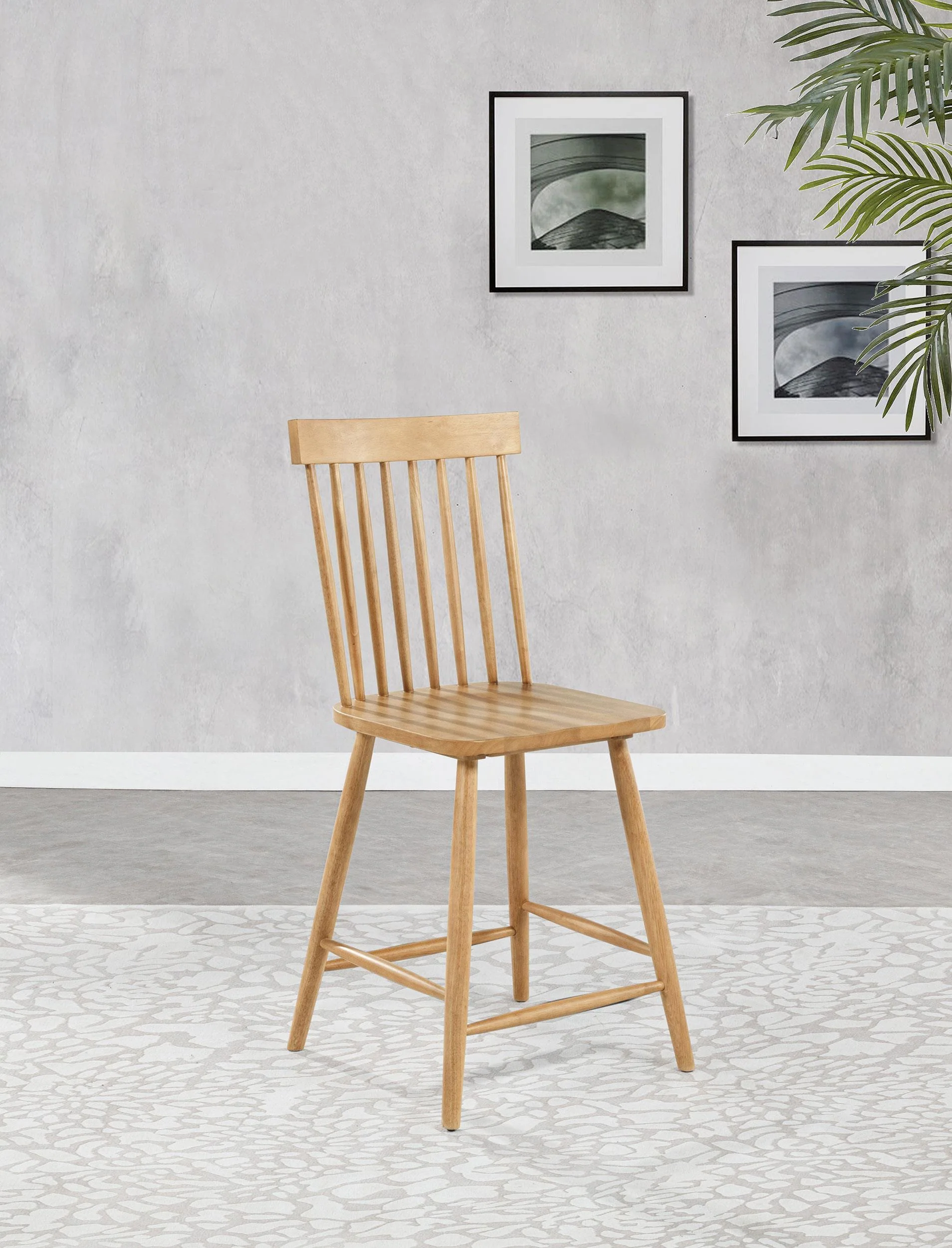 Andrews Windsor Counter Height Dining Side Chair Light Ash - Image 2
