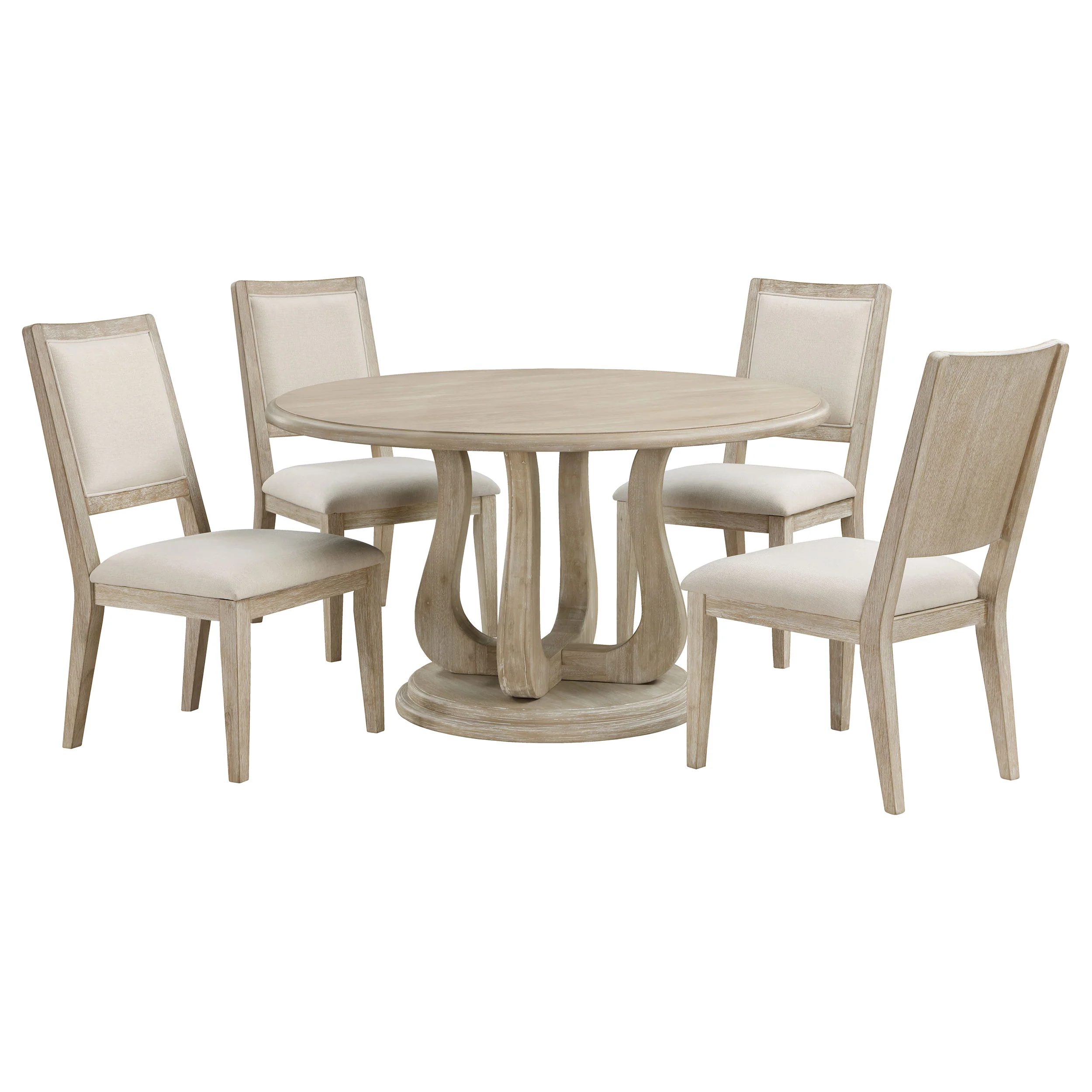 Trofello Whitewash Round Dining Room Set - Image 2