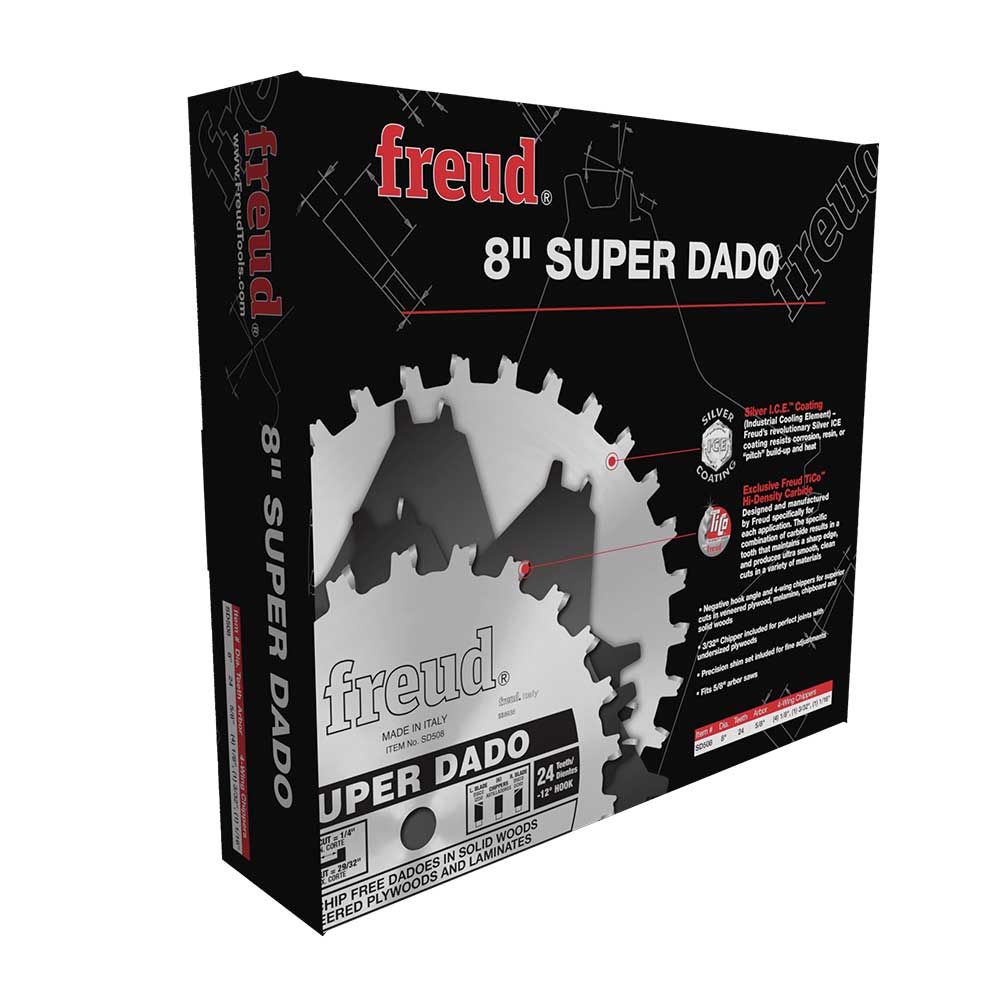Circular Saw Super Dado Saw Blade Set 8" x 5/8" Bore - Image 2