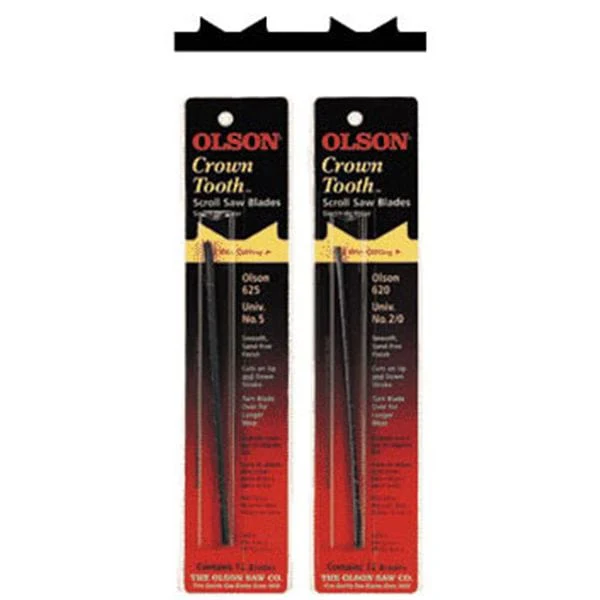 Crown Tooth Scroll Saw Blade .011″ x .024″ x #2/0 x 20 TPI, 12 Pack