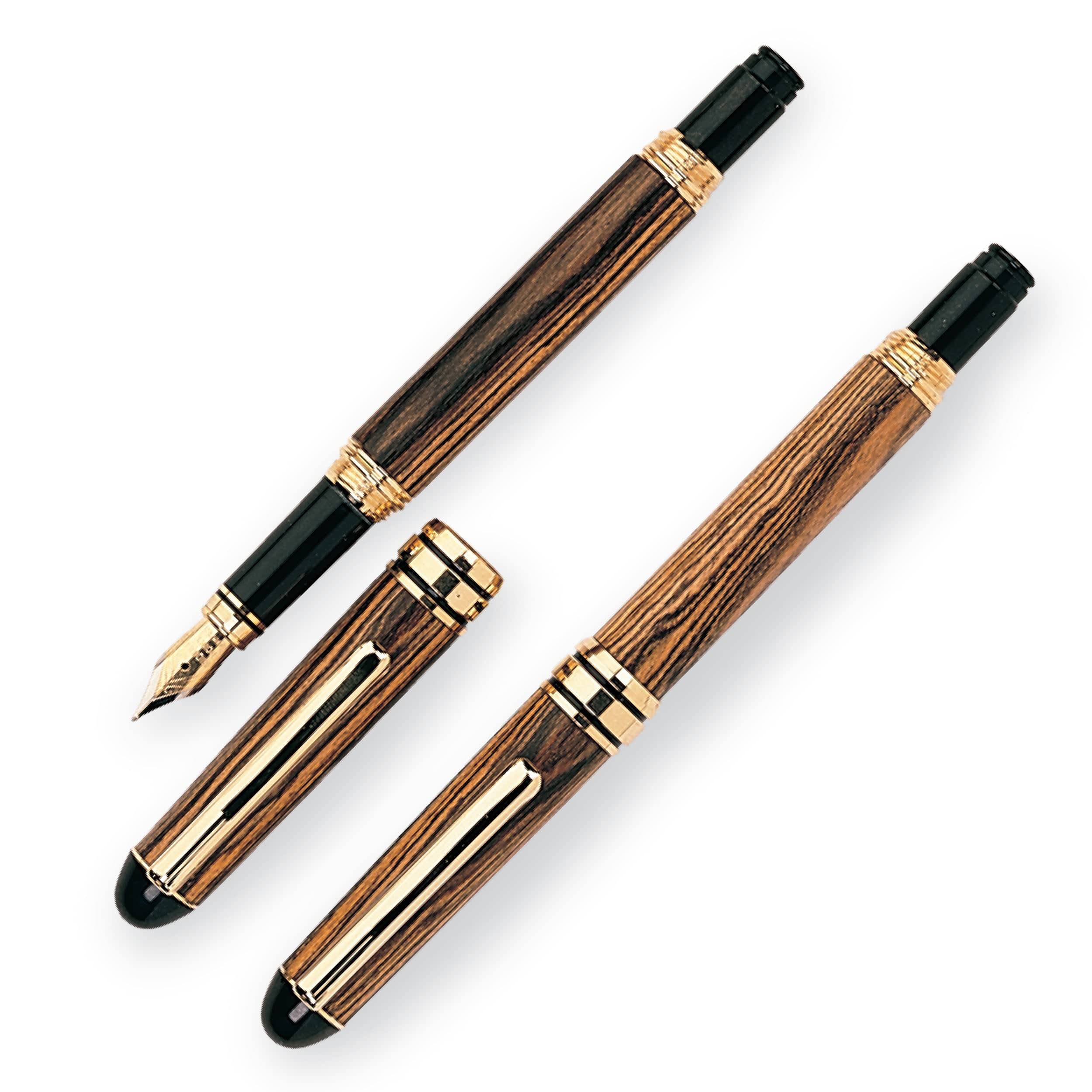 European Style Screw Cap Fountain Pen Kit - Gold - Image 1