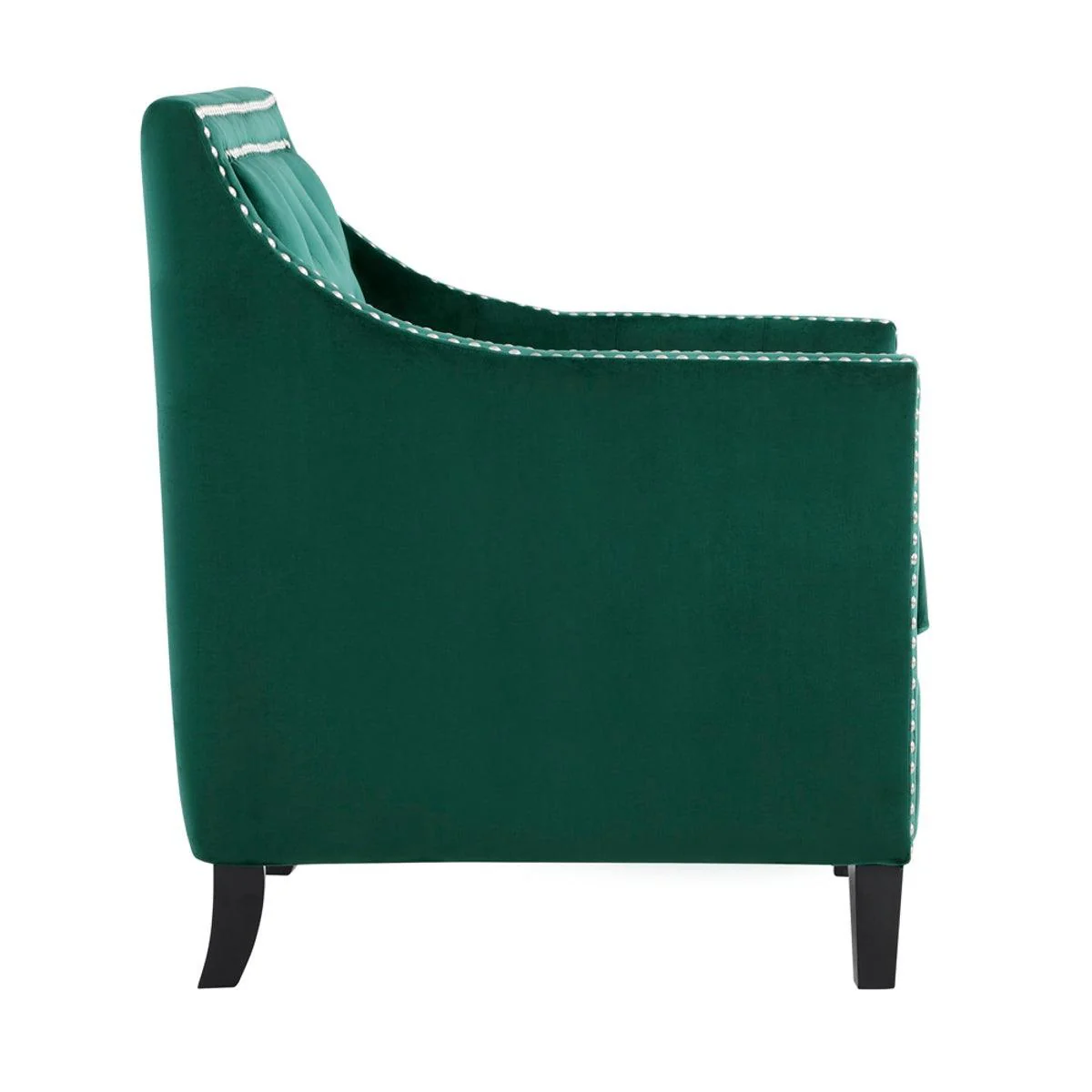 Grazioso Forest Green Velvet Fabric Tufted Accent Chair - Image 3