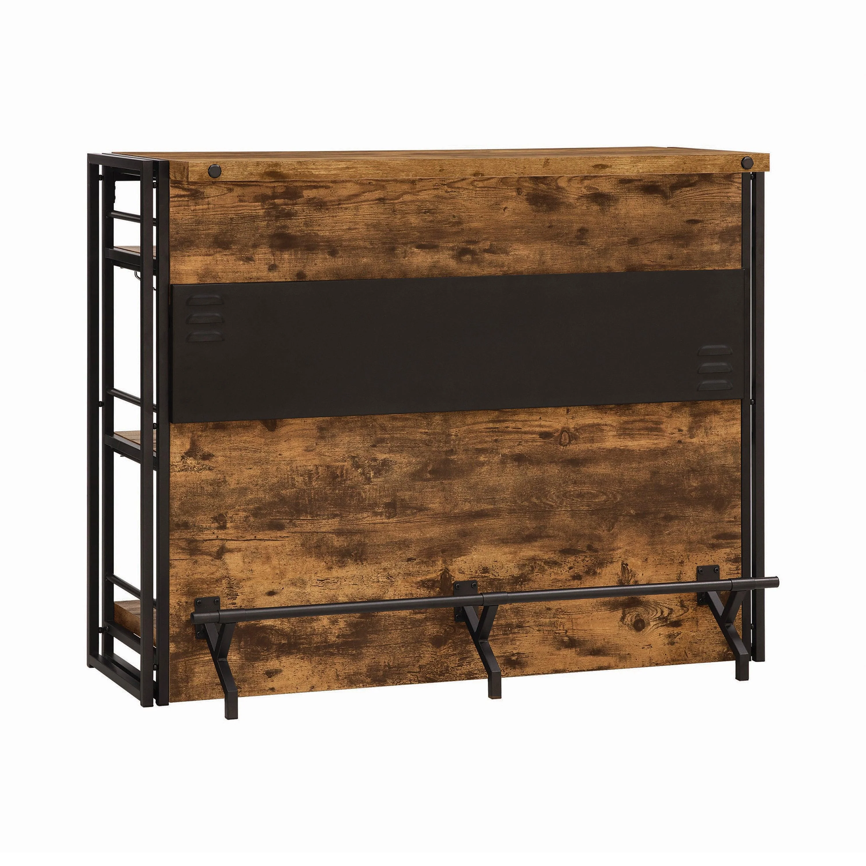 Renaldi Bar Unit With Stemware Rack Antique Nutmeg - Image 3