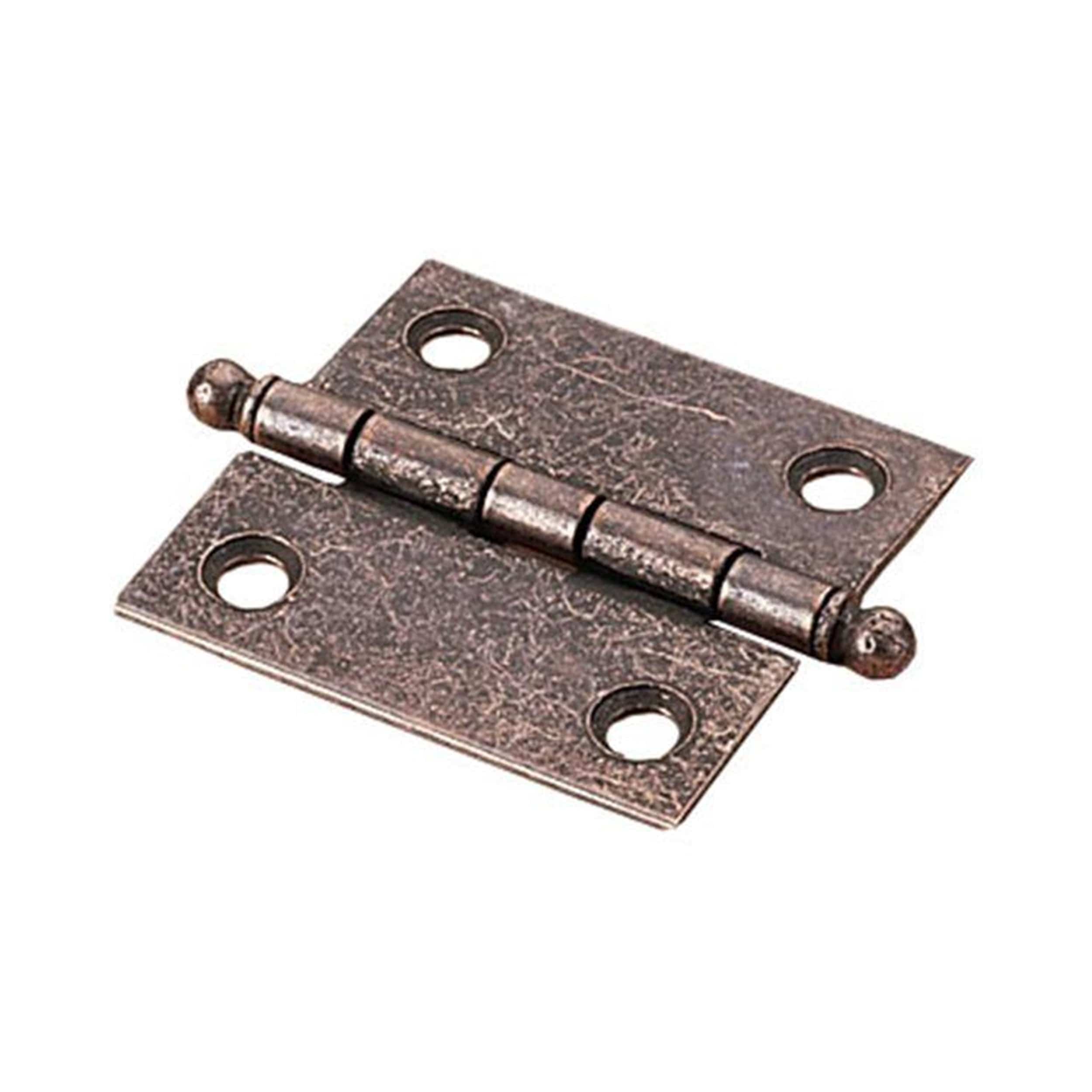 Steel Cabinet Hinge - Antique Bronze - Pair - Image 1