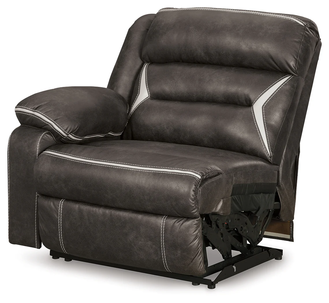 Kincord Midnight Faux Leather 2-Piece Power Reclining Sectional Loveseat - Image 2