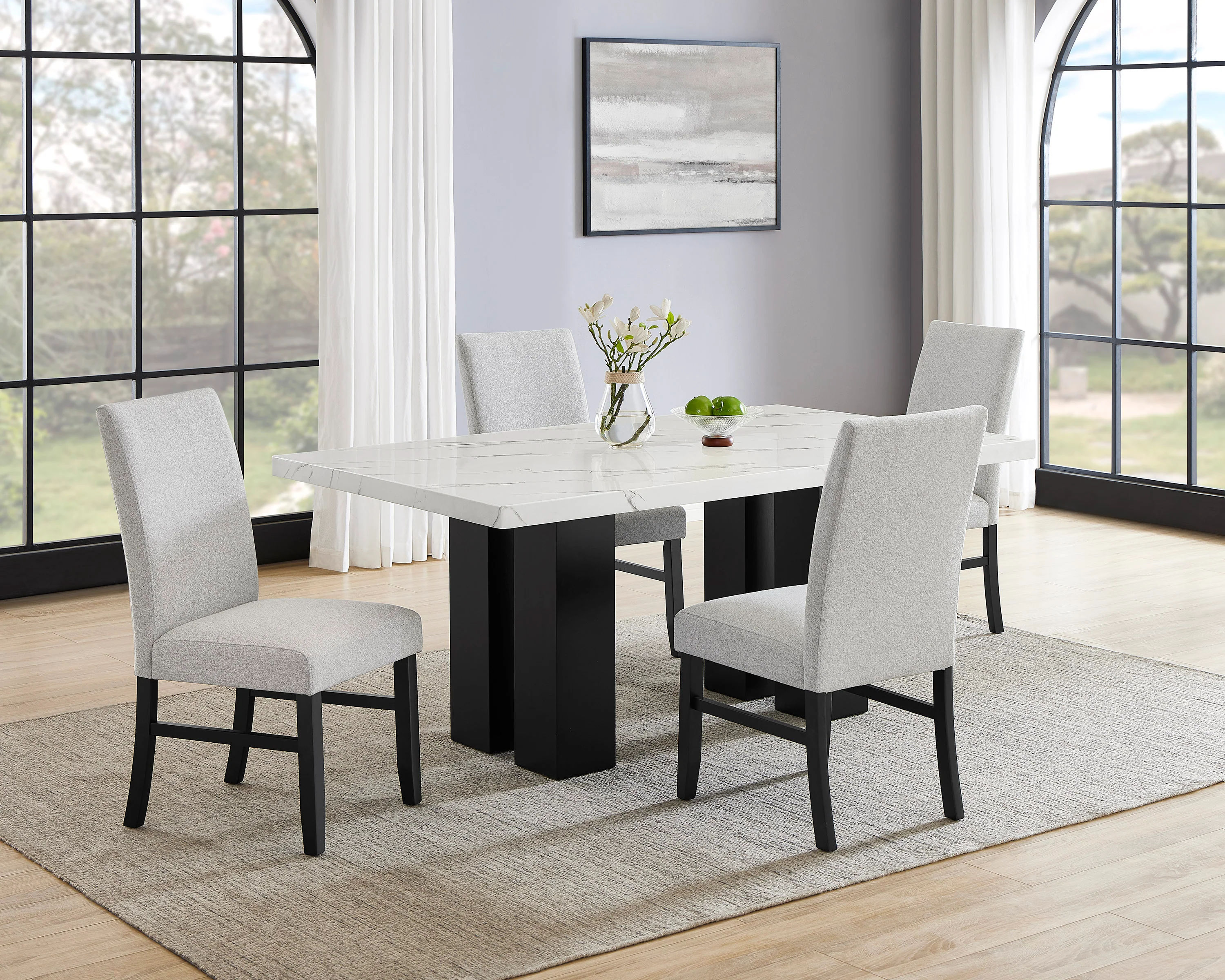 Parkside Light Gray Rectangular Dining Room Set - Image 2