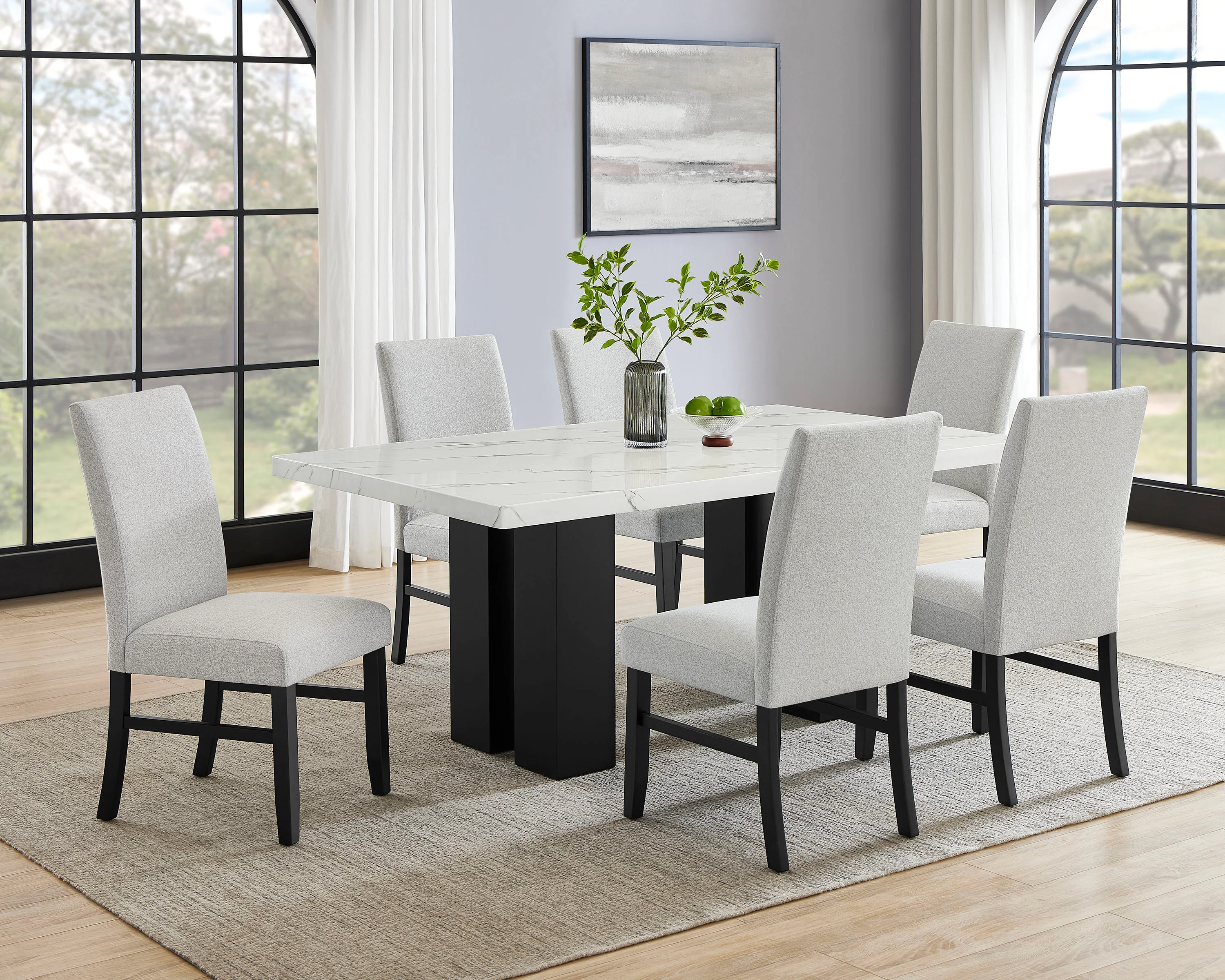 Parkside Light Gray Rectangular Dining Room Set - Image 3