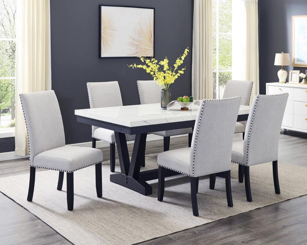 Vance Dove Gray Rectangular Dining Room Set - Image 3