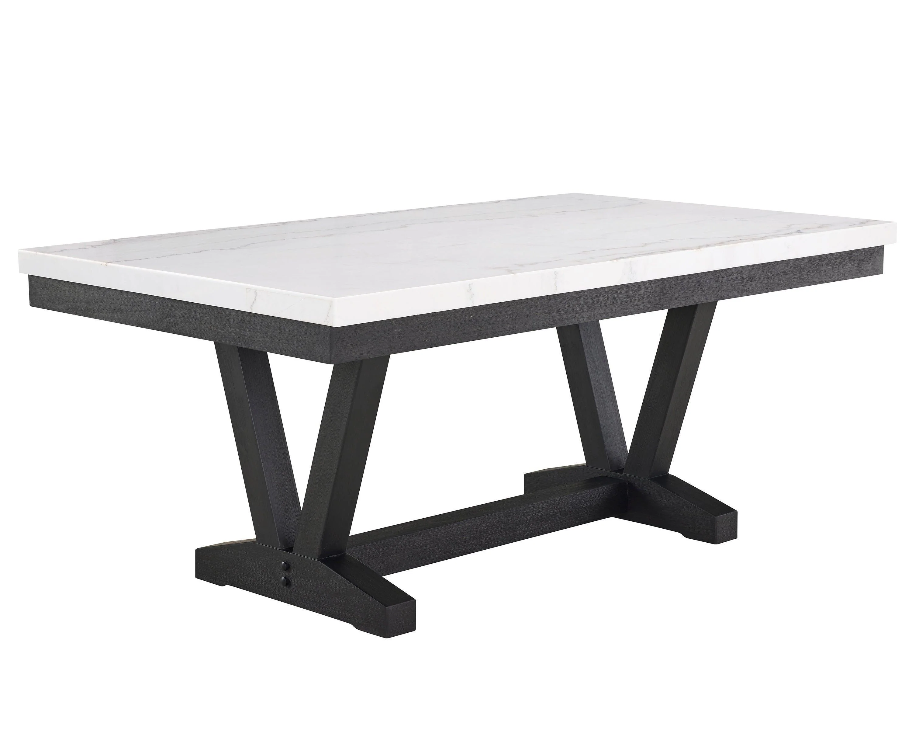 Varley Light Gray White Rectangular Dining Room Set - Image 2