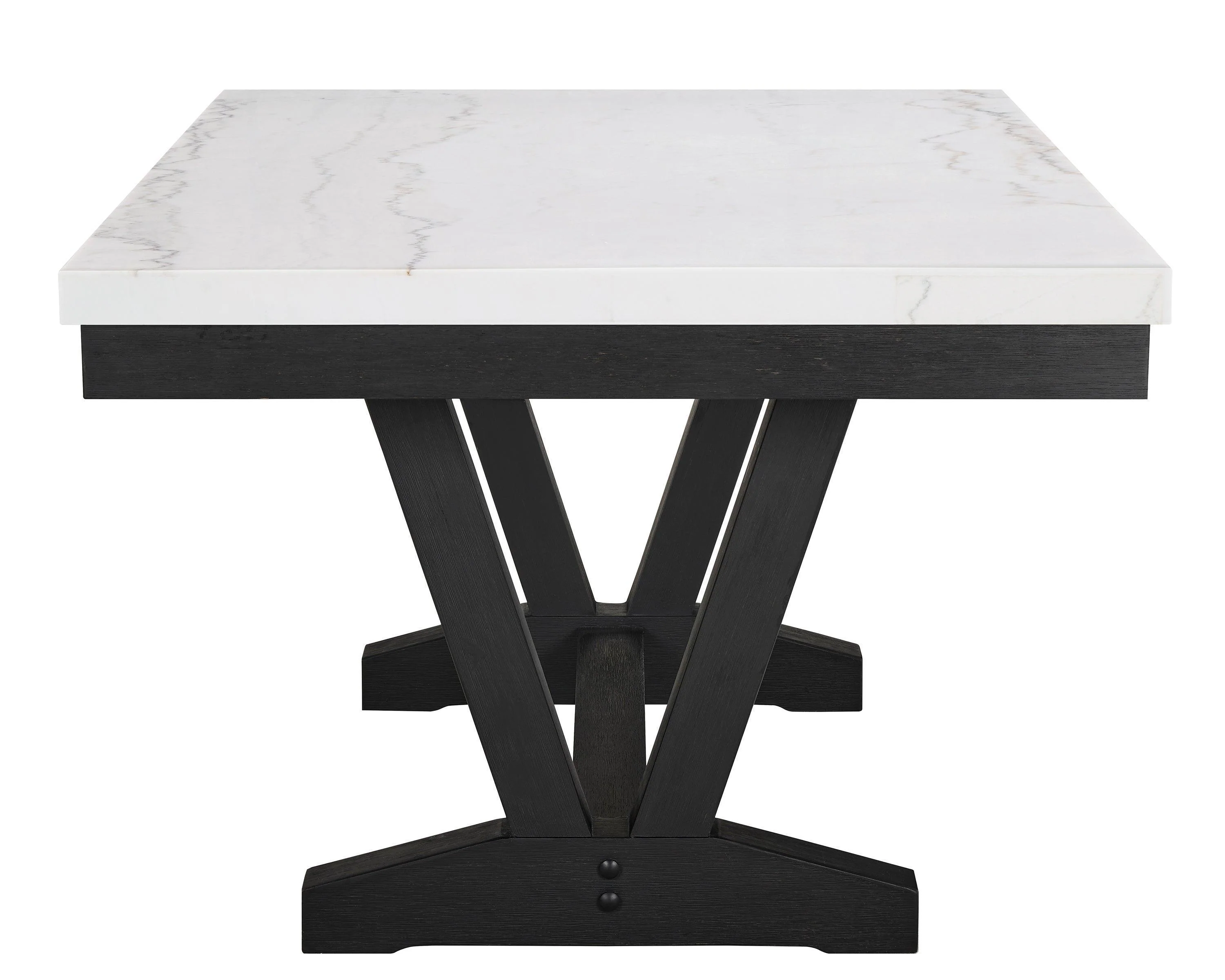 Varley Light Gray White Rectangular Dining Room Set - Image 3