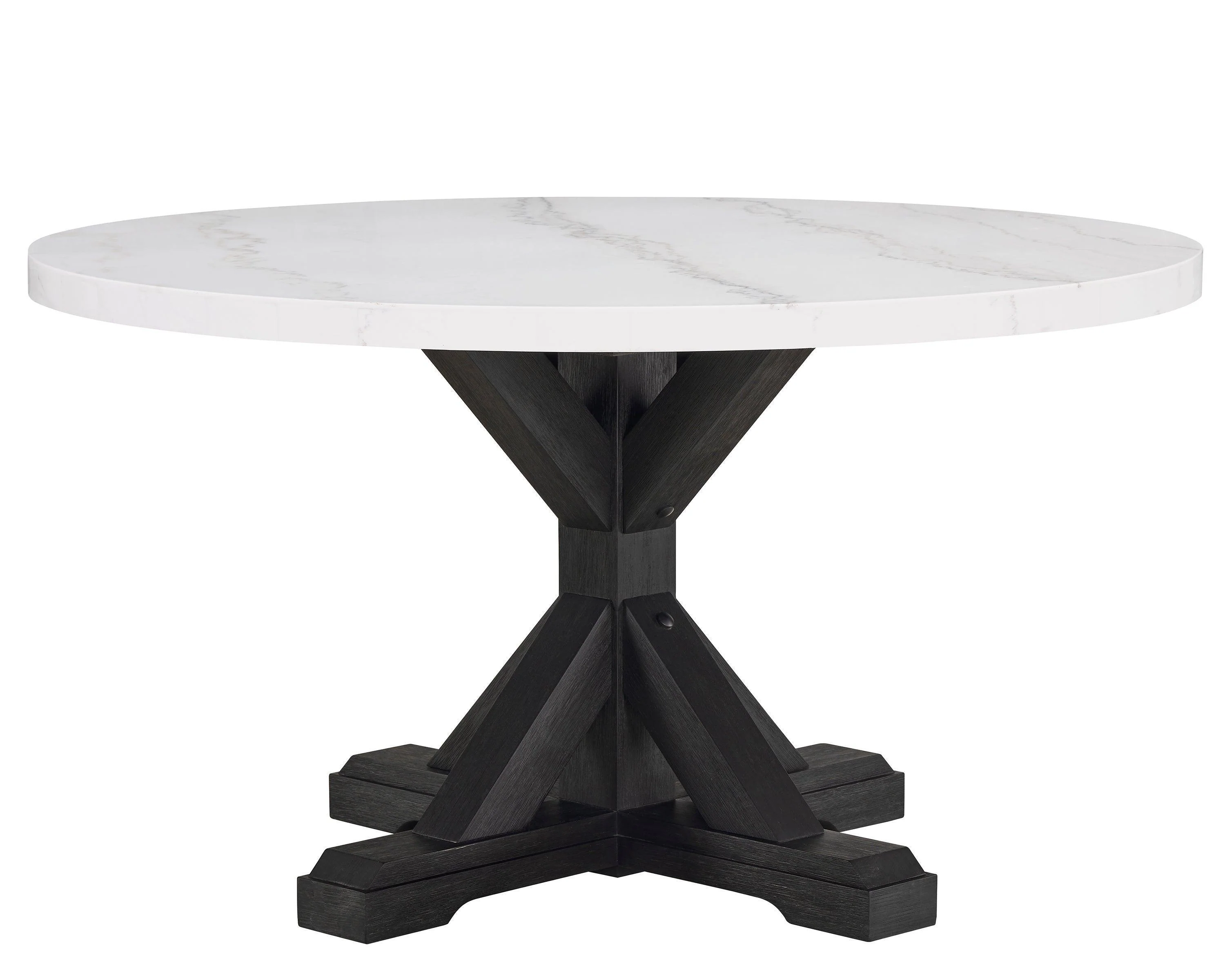 Varley Light Gray White Round Dining Room Set - Image 2