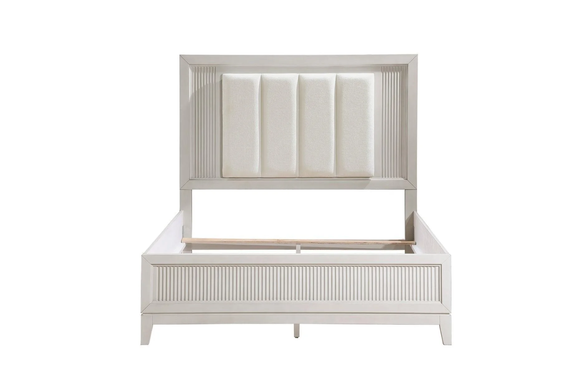 Florence Antique White Upholstered LED Panel Bedroom Set - Image 3
