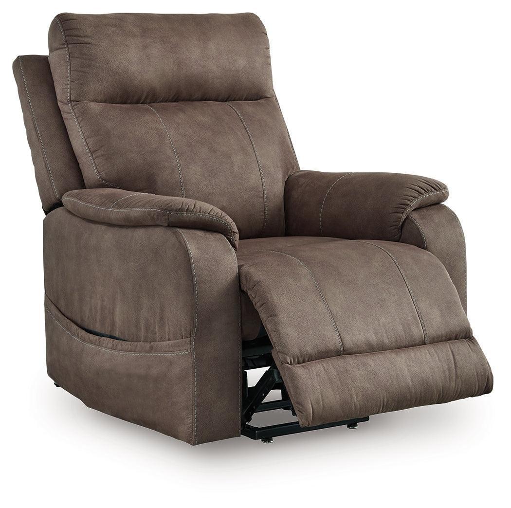 Crestmeade Espresso Faux Leather Power Lift Recliner - Image 2