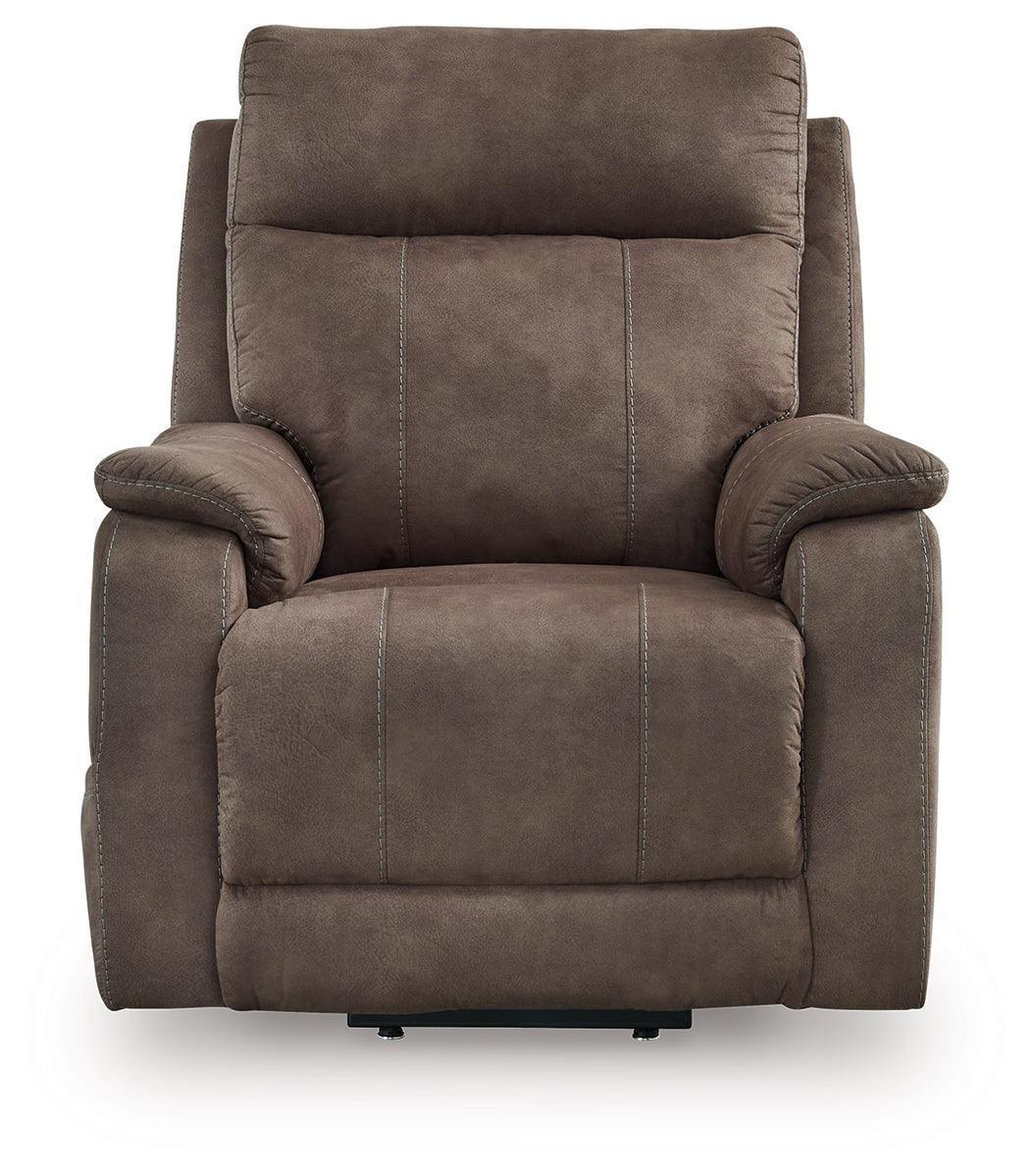 Crestmeade Espresso Faux Leather Power Lift Recliner - Image 3