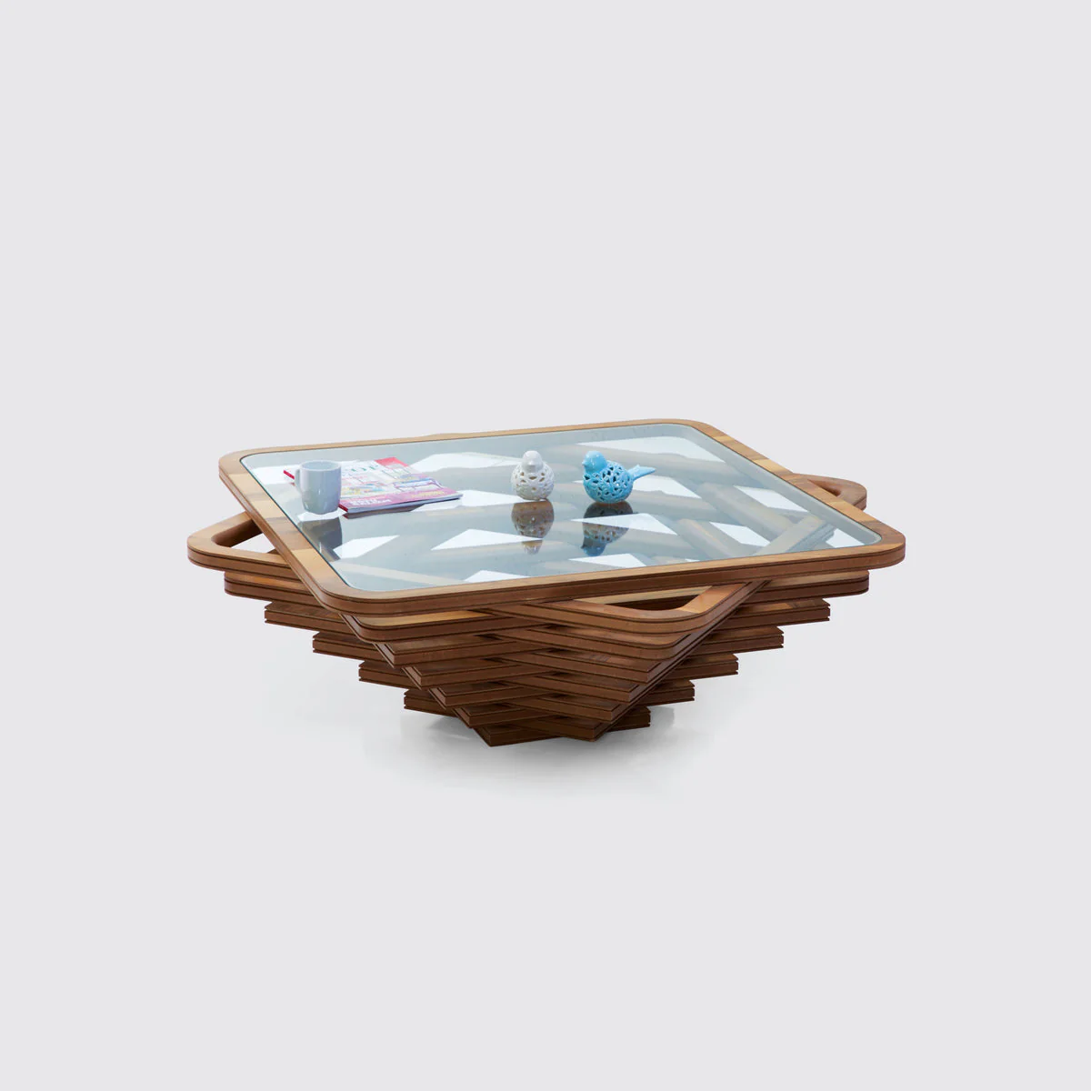 Gina Walnut Coffee Table - Image 1