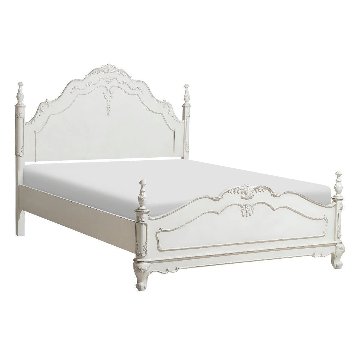 Cinderella White Panel Queen Bed - Image 3