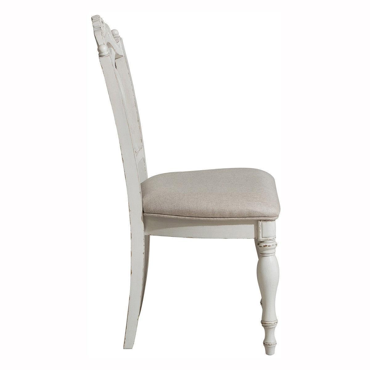 Cinderella Gray Fabric Writing Desk Chair - Image 3