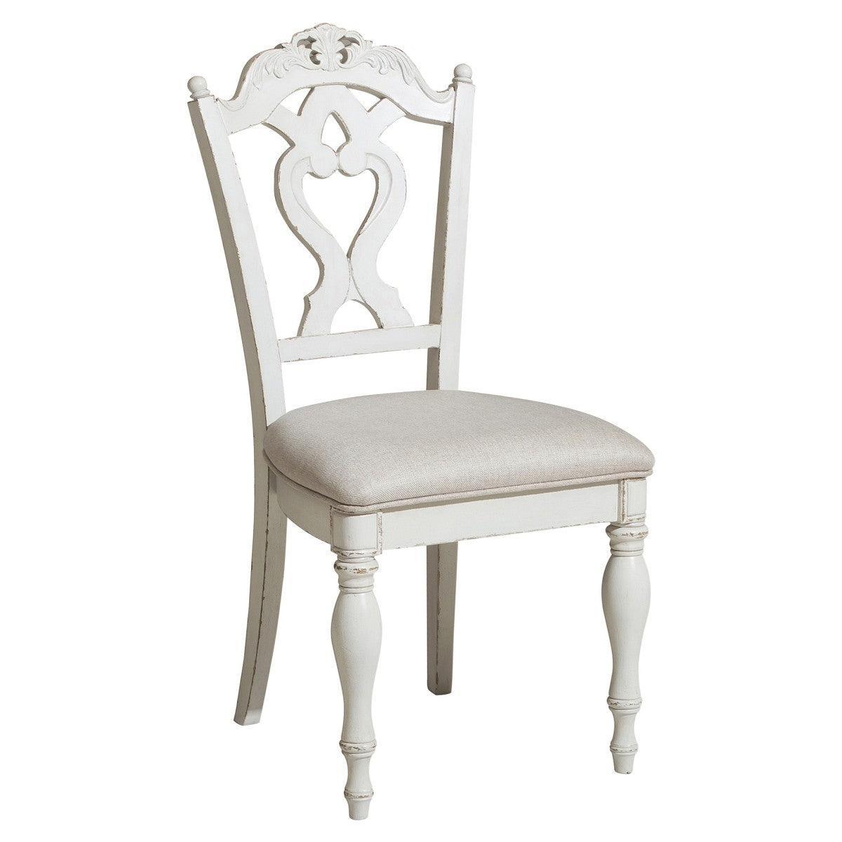 Cinderella Natural White Fabric Desk Chair - Image 2