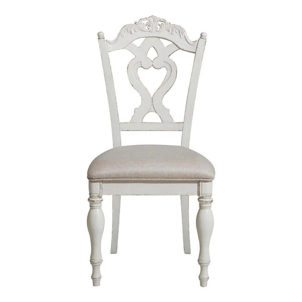 Cinderella Natural White Fabric Desk Chair
