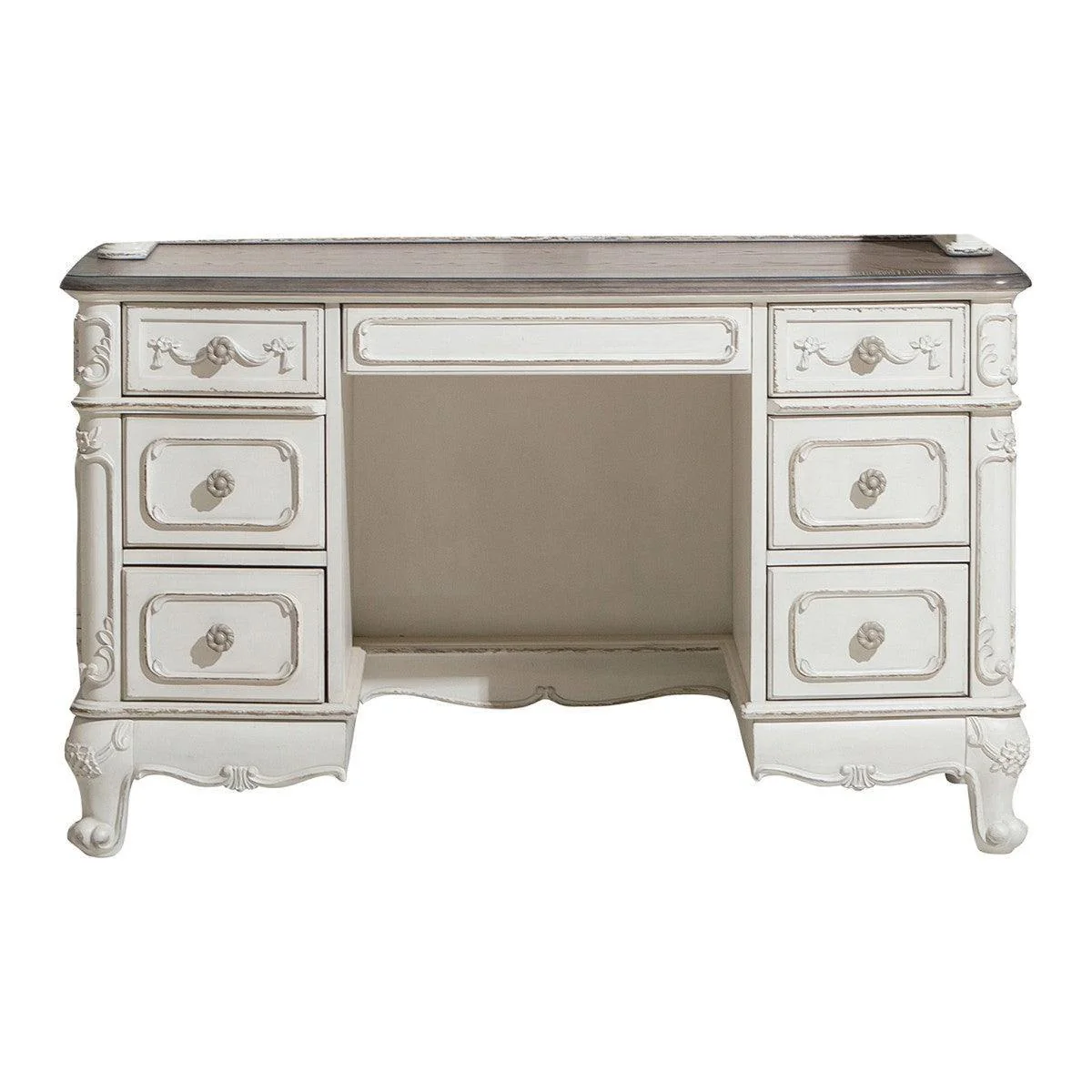 Cinderella Antique White Birch Writing Desk - Image 1