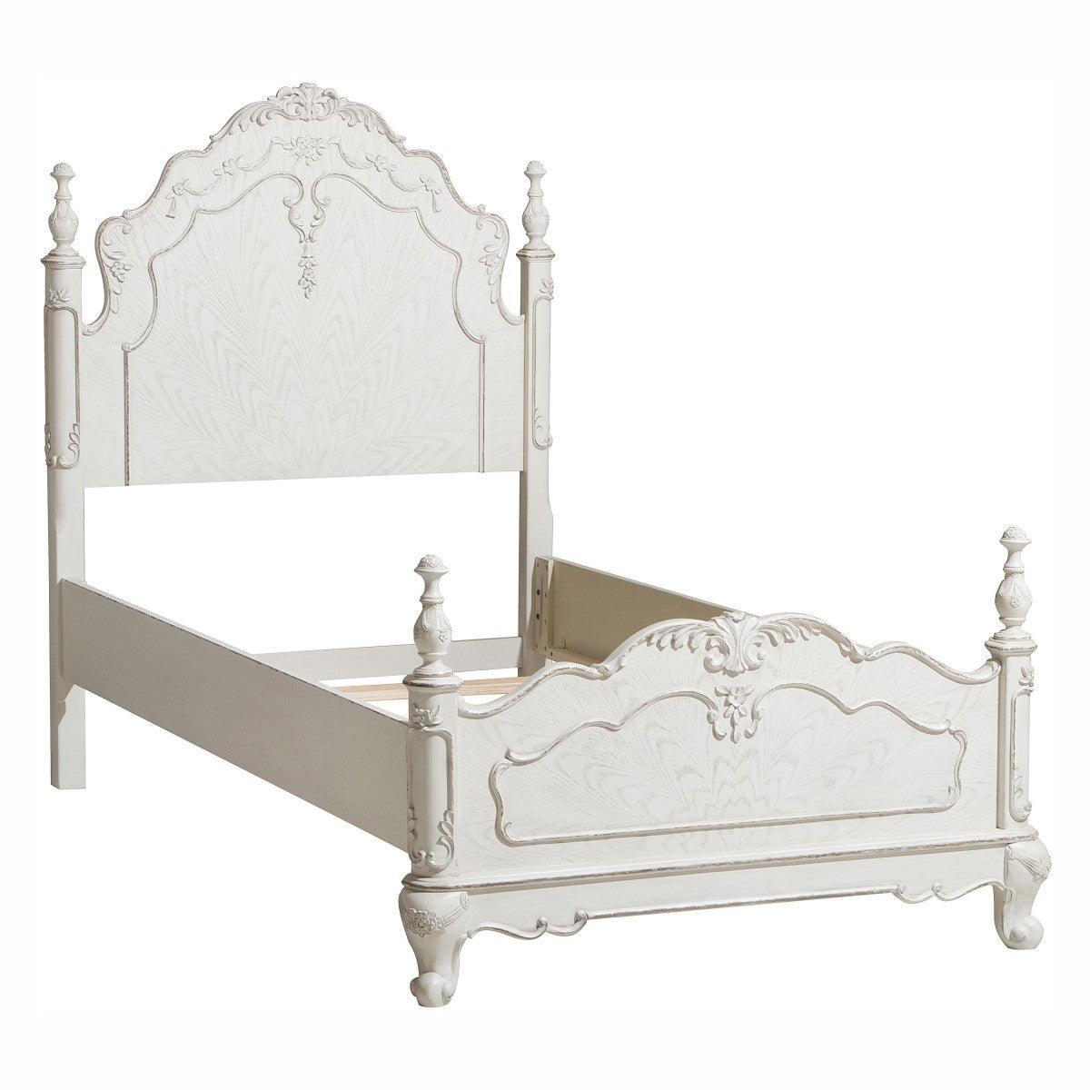 Cinderella Antique White With Gray Rub through Twin Bed - Image 2