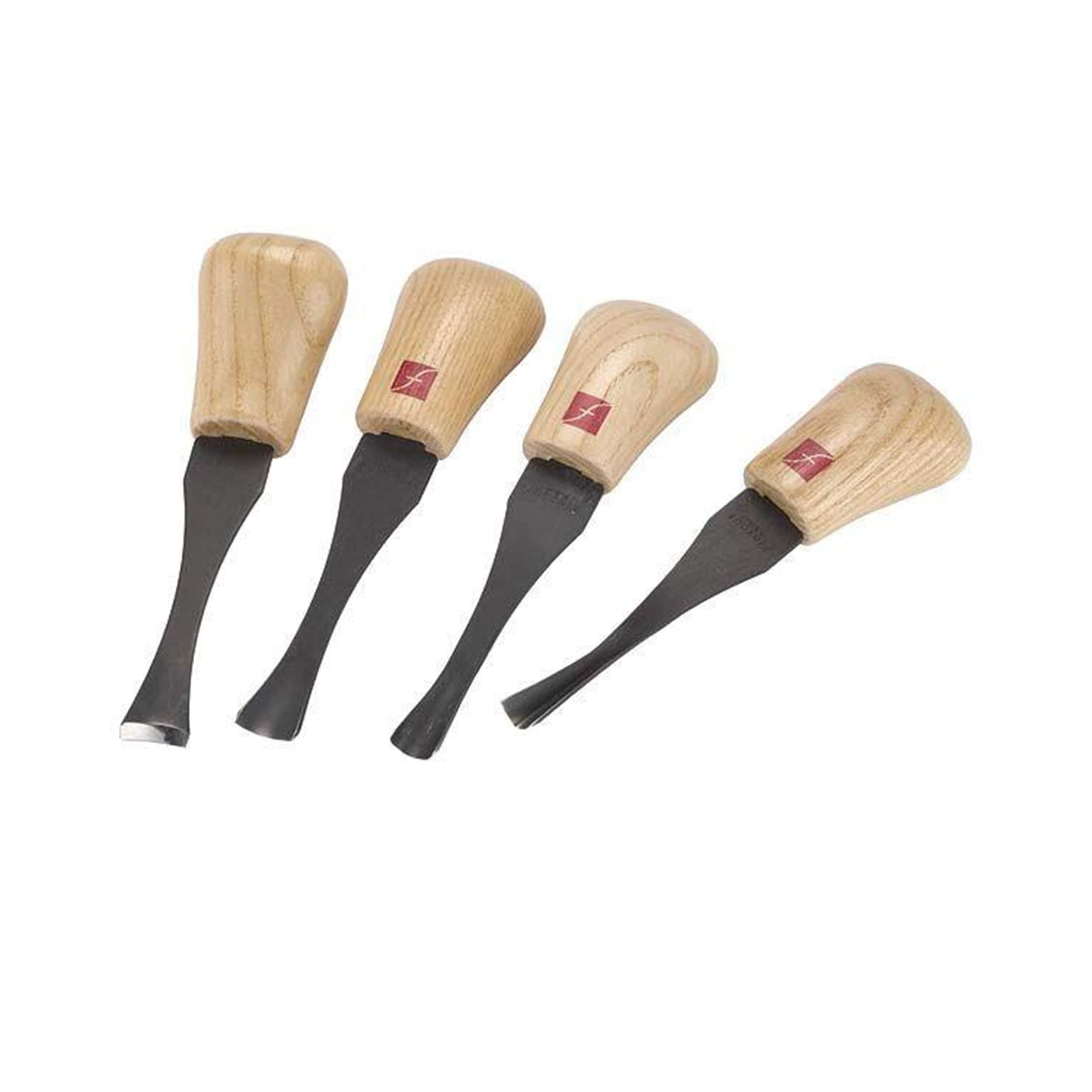 Wide Format Palm Handled Carving Tool Set – 4 Piece