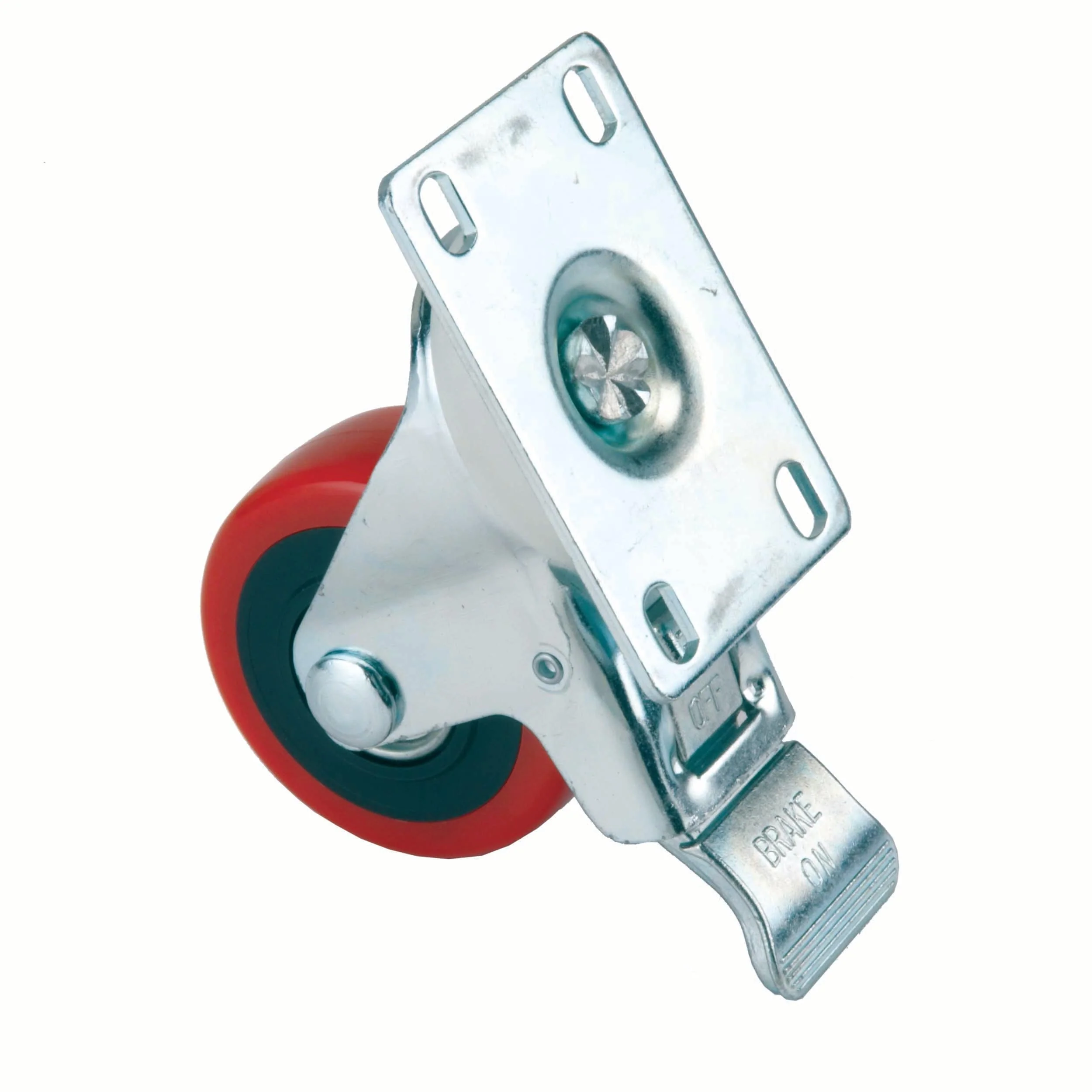 4″ HD Caster – Double Locking – Swiveling – 4 Hole Mounting Plate