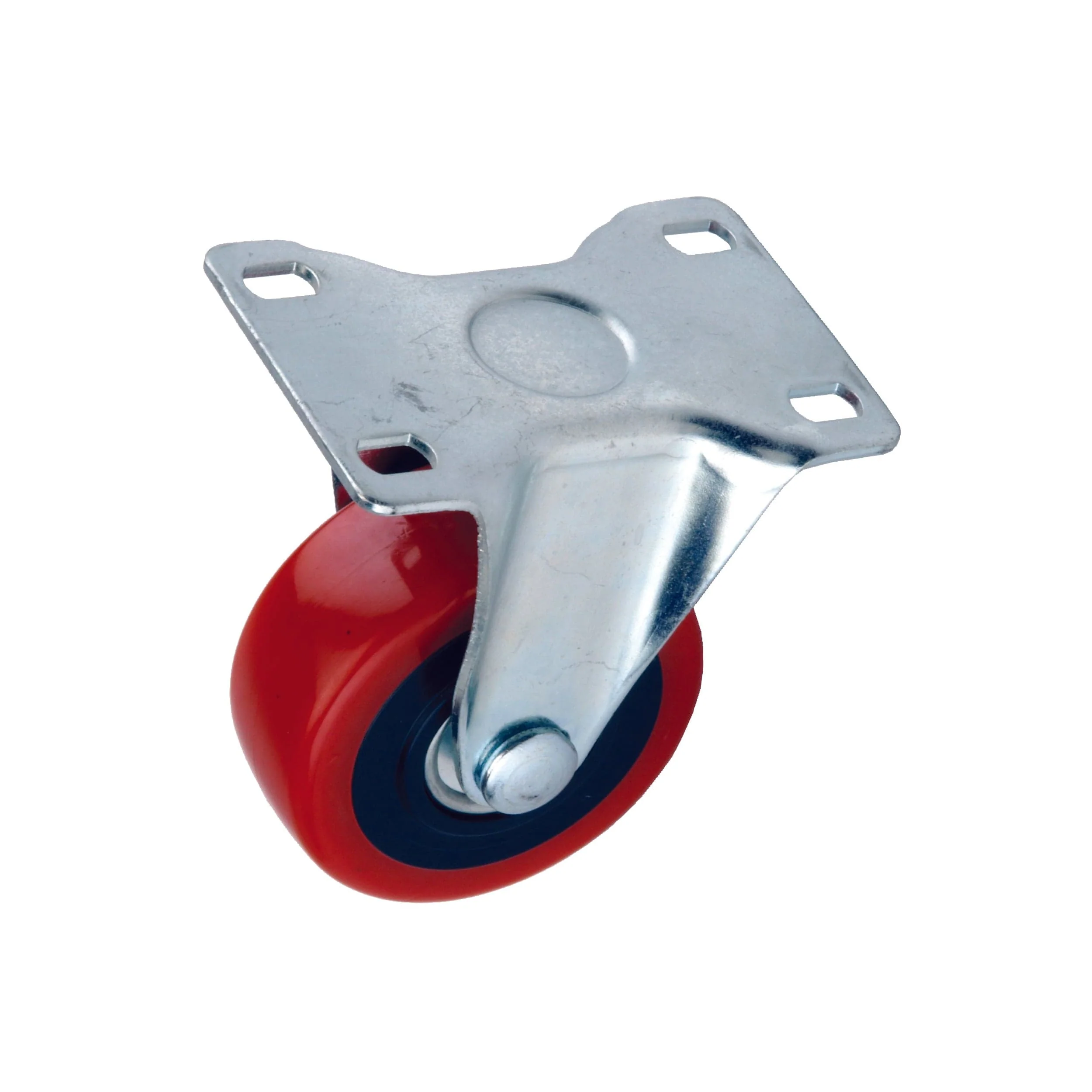 3″ HD Caster – Non-Locking – Non-Swiveling – 4 Hole Mounting Plate