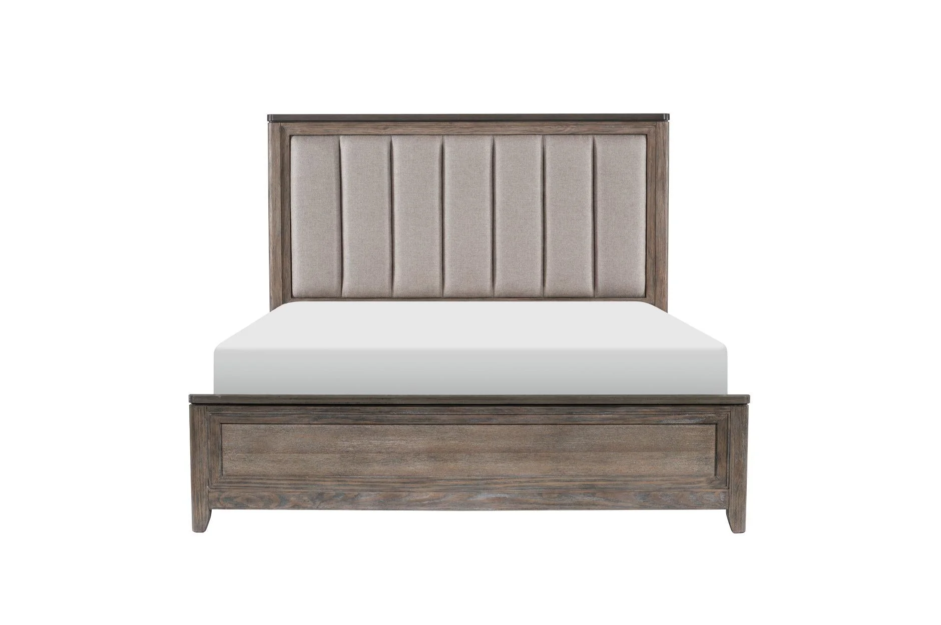 Newell Gray Twotone Fabric Panel Bedroom Set - Image 2