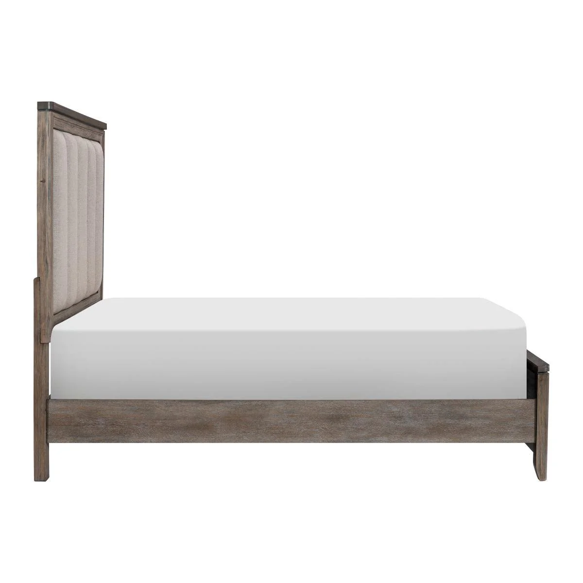 Newell Light Brown Fabric Panel Queen Bed - Image 3