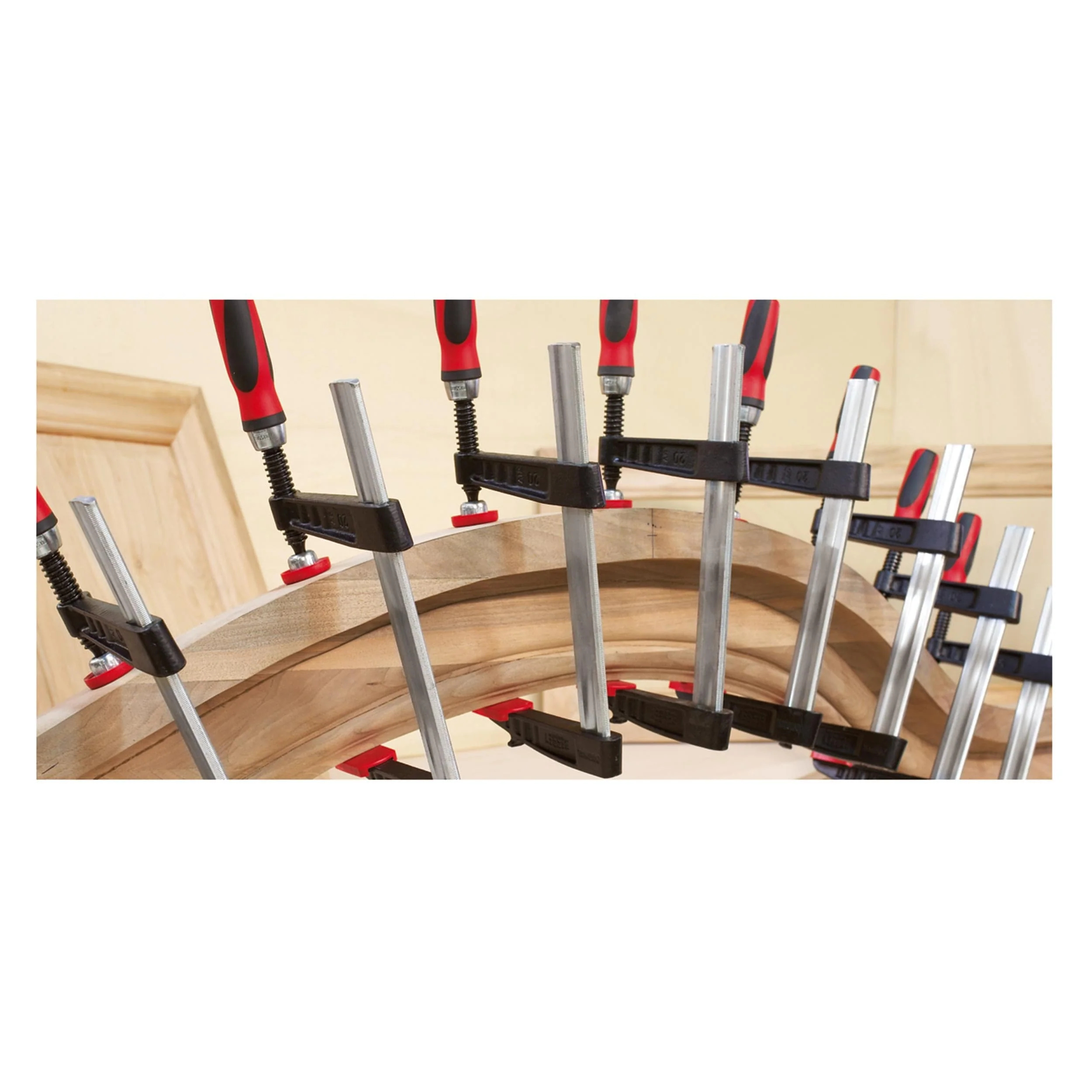 TG Series 12" Medium Duty F-Style Woodworking Bar Clamp - 5-1/2" Throat - Image 2