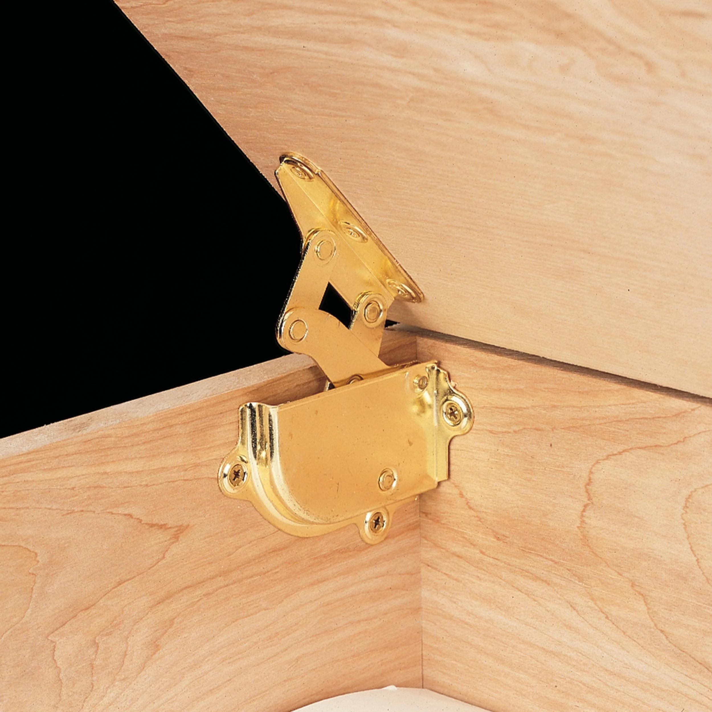 Brass Hinge with Built-in Lid Support – 1 Pair