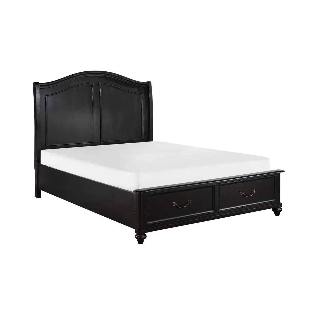 Herman Charcoal Brown Upholstered King Bed - Image 2
