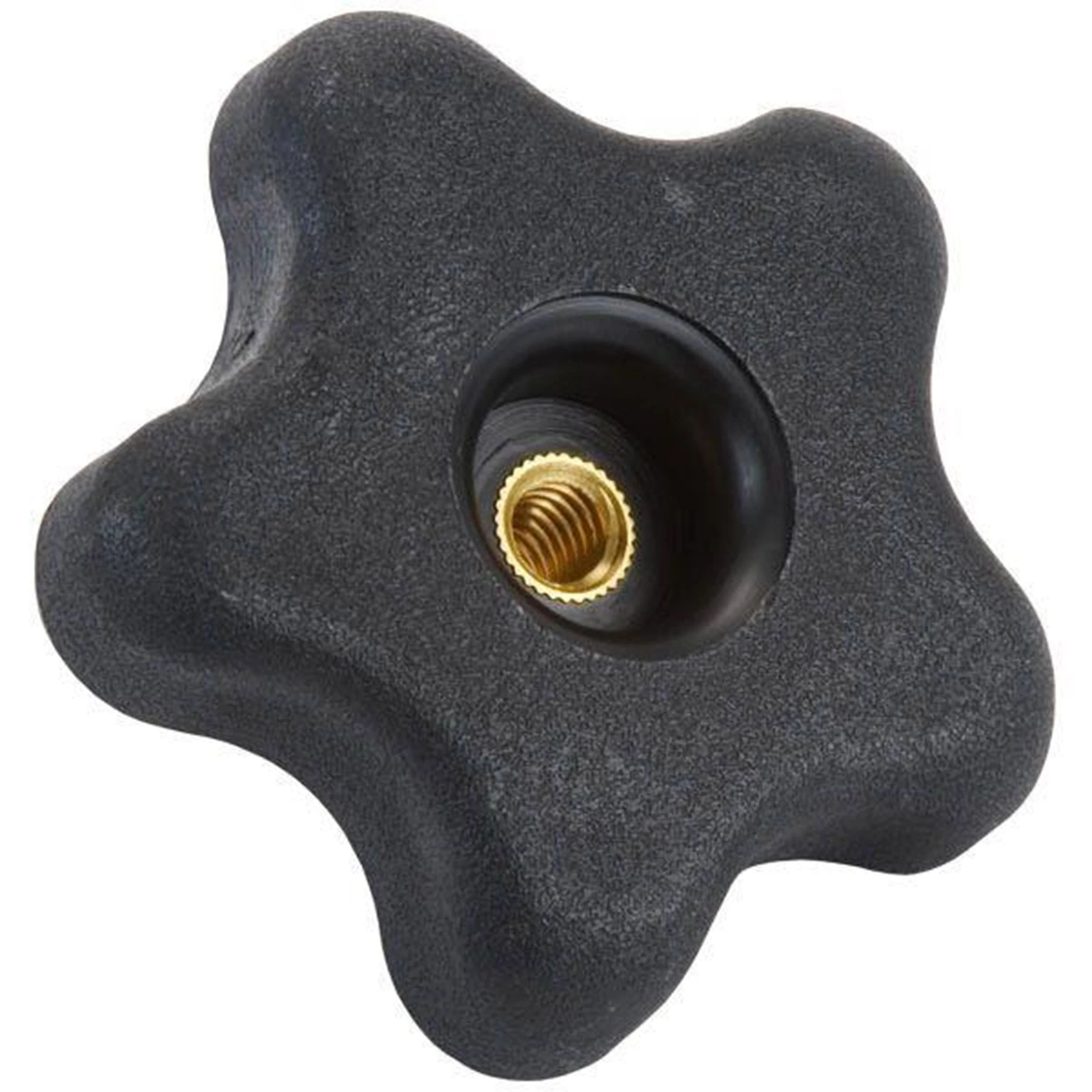 Knob, Five Star with Through Hole, 3/8″-16 Insert