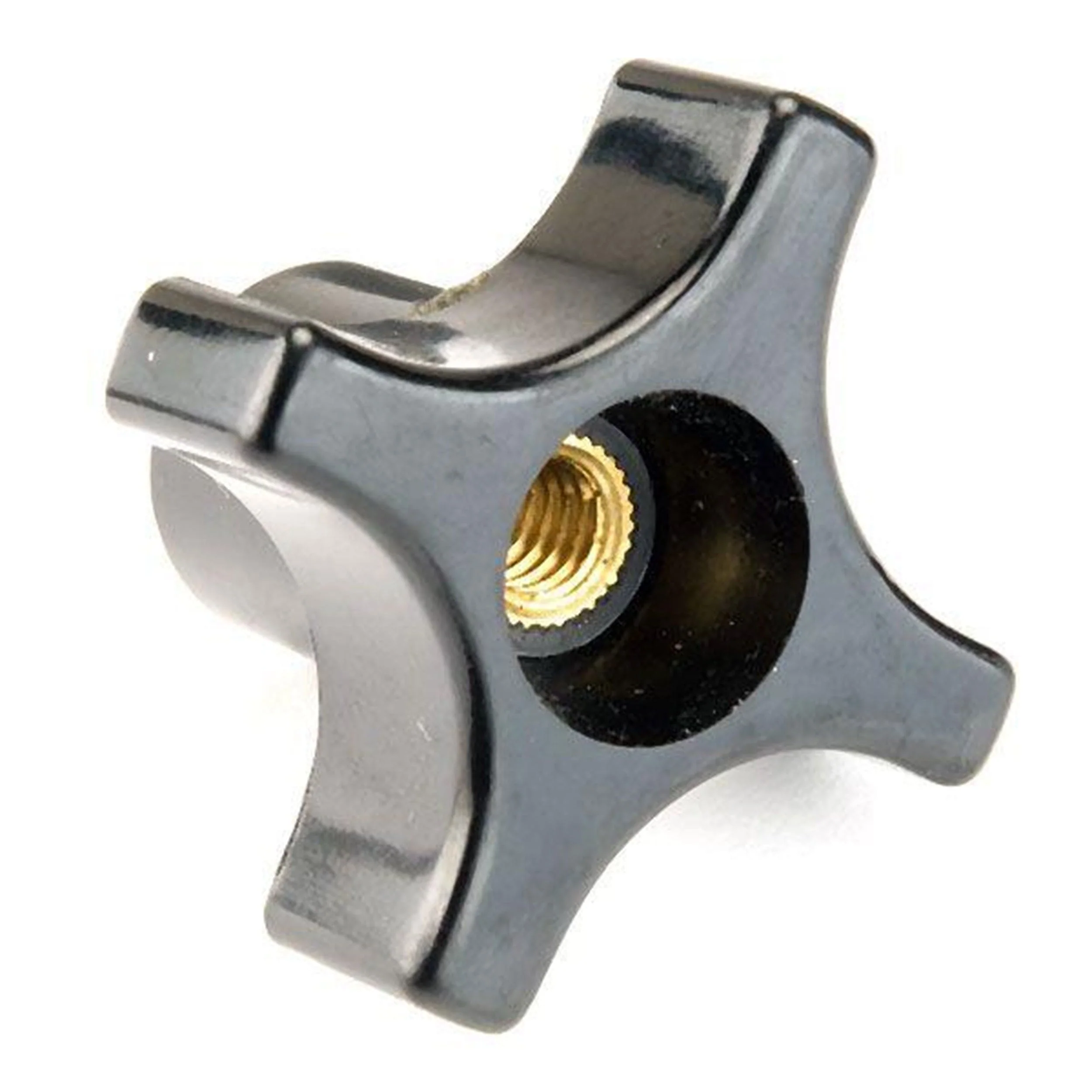 Knob – Four Arm with Through Hole – 20 Insert – 1/4″