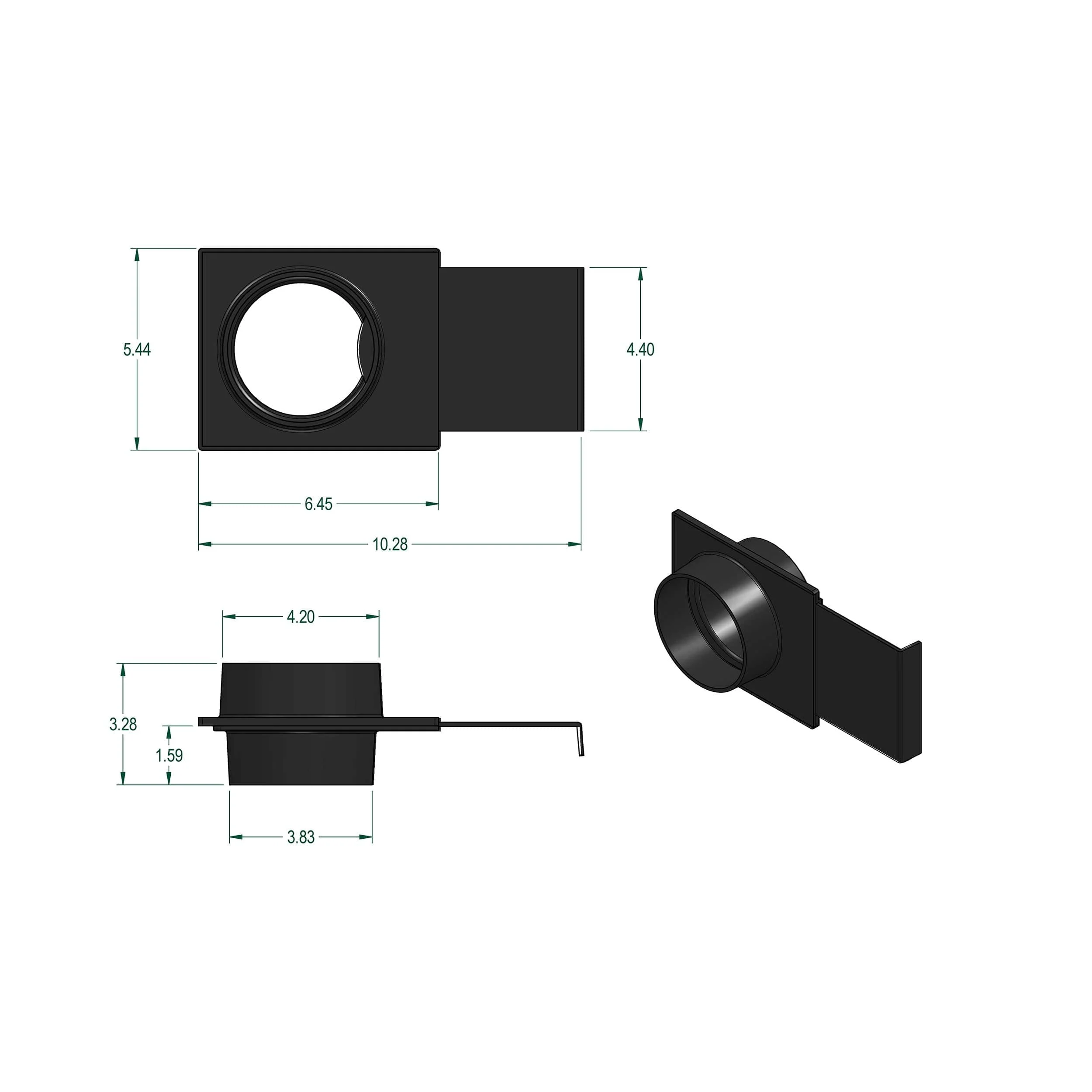 ABS Quick Disconnect Blast Gate - 4" - Image 2