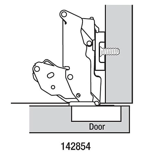 Full Overlay Clip Top Hinge w/cam Plate- 170°  - 1 Pair - Image 2
