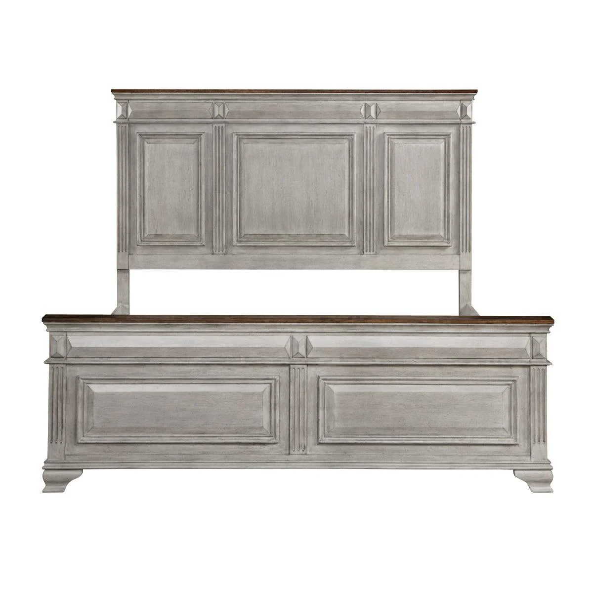 Marquette Gray Brown Oak Queen Bed - Image 3