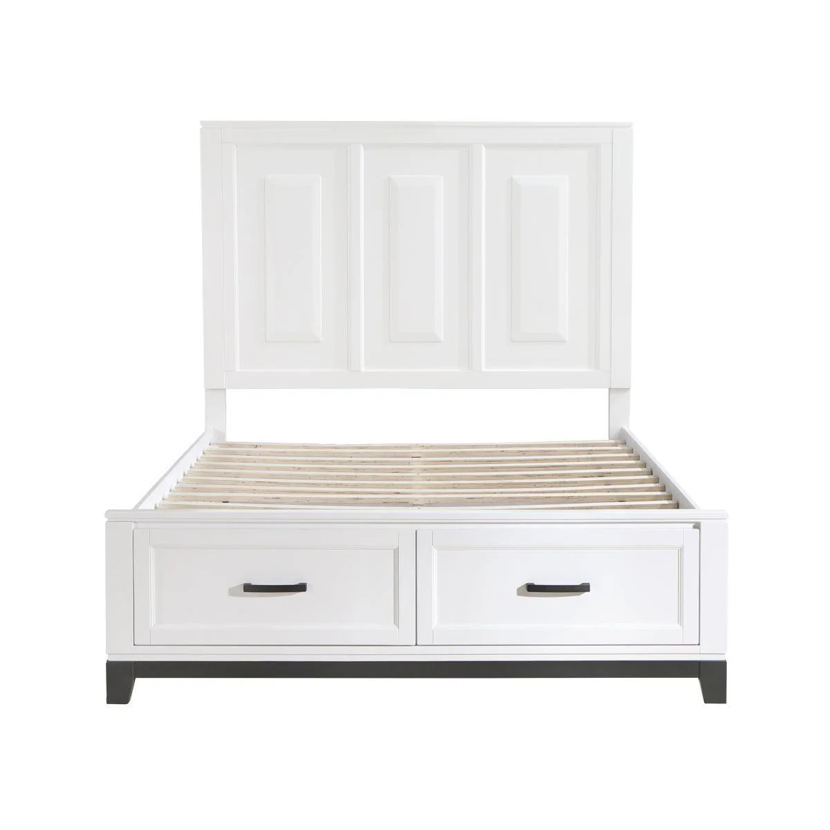 Hela White Storage Platform Queen Bed - Image 2