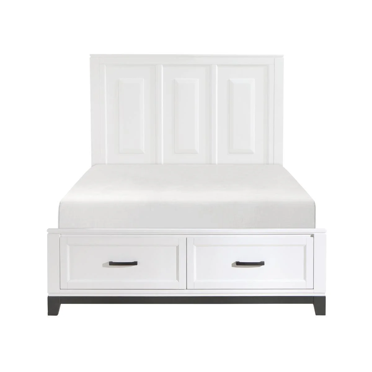 Hela White Storage Platform Queen Bed - Image 1