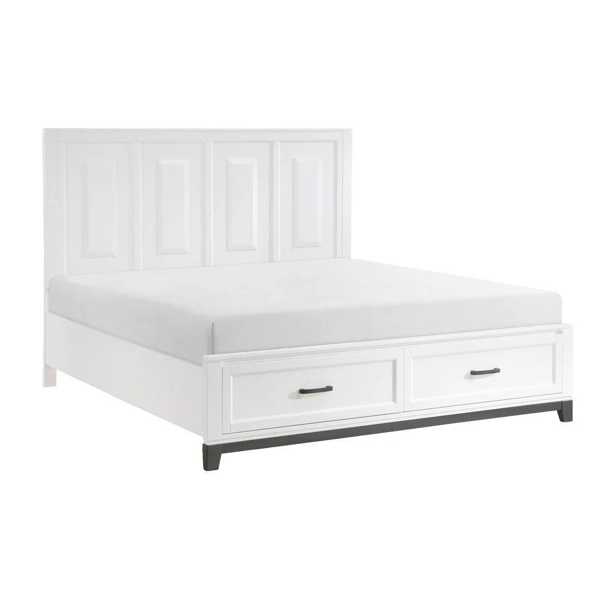 Hela White Storage Platform King Bed - Image 3