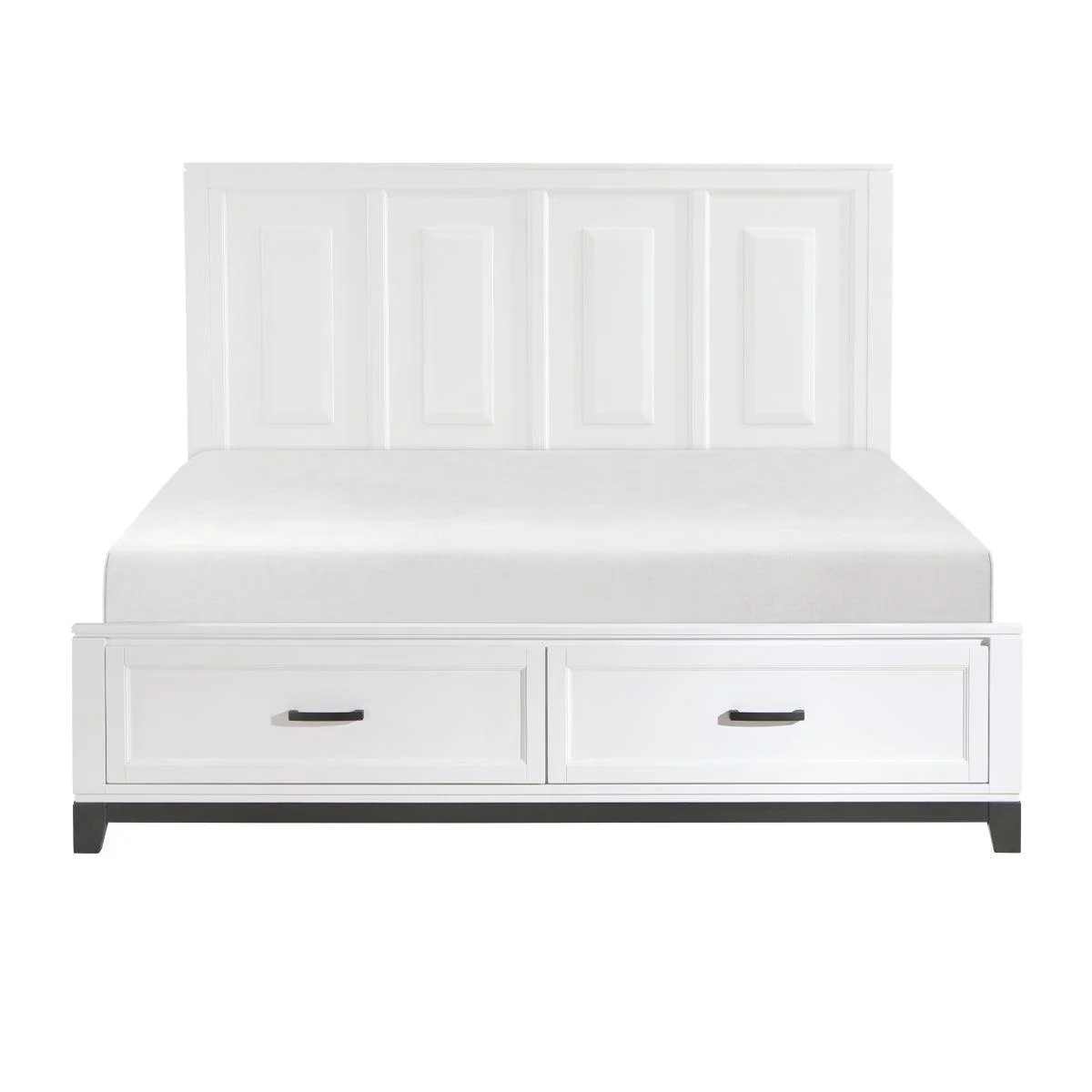 Hela White Storage Platform King Bed - Image 1