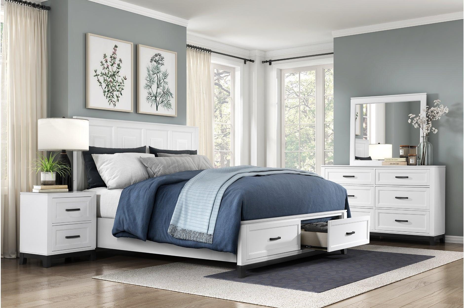 Garretson White Storage Platform Bedroom Set - Image 1