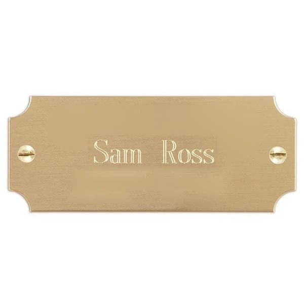 Custom Engraved Brass Plate 1″ x 2-1/2″ 1 line