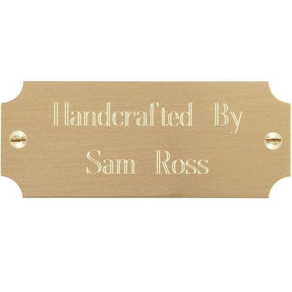 Custom Engraved Brass Plate 1″ x 2-1/2″ 2 lines