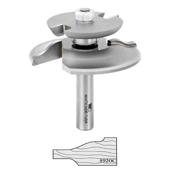 5920C 2-Wing Large Raised Panel Router Bit 3-1/4″ D with Back Cutter, Ogee Cove