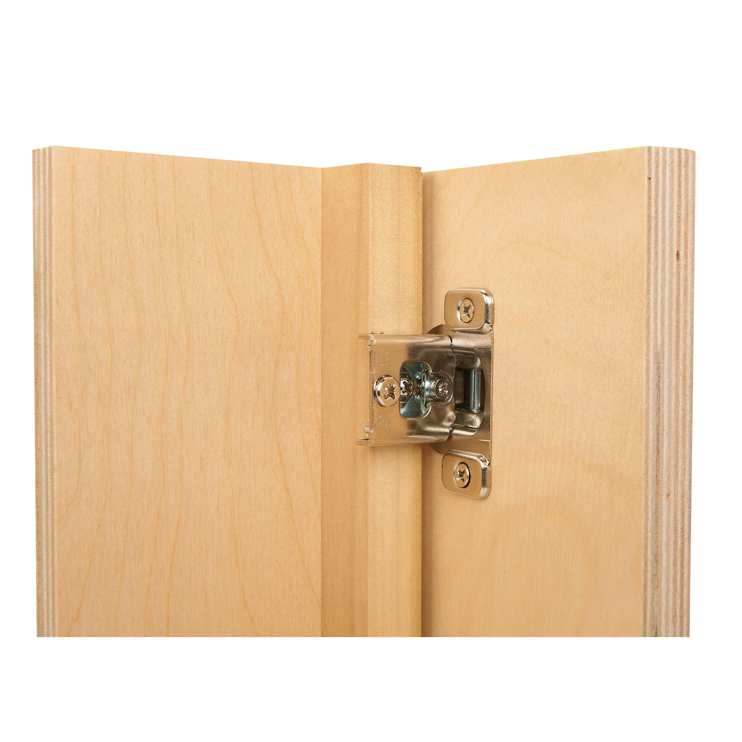Compact 1/2″ Edge Mount Cabinet Hinge – 1/2″ Overlay – 1 Pair